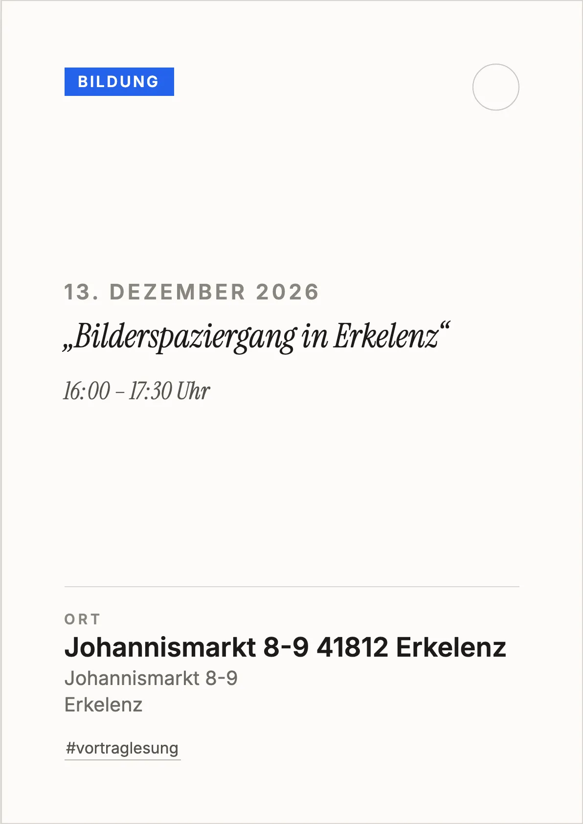 Veranstaltungsflyer