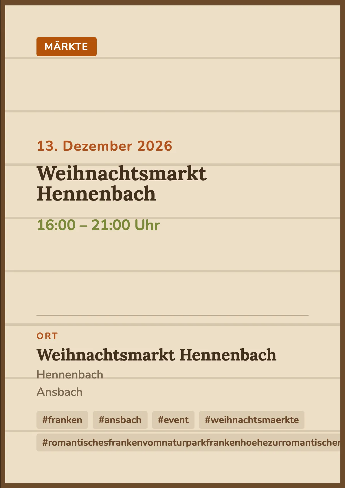 Veranstaltungsflyer