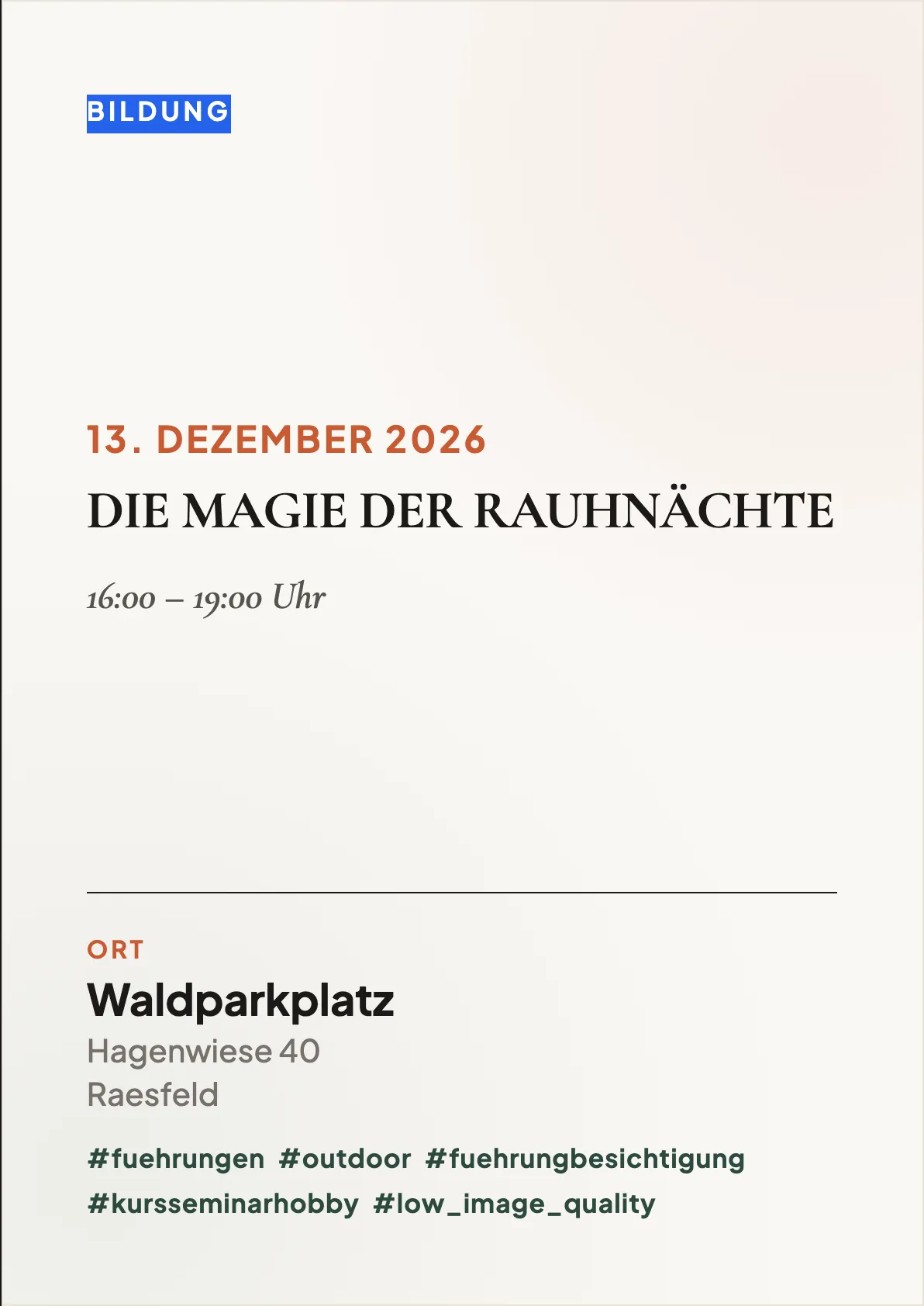 Veranstaltungsflyer