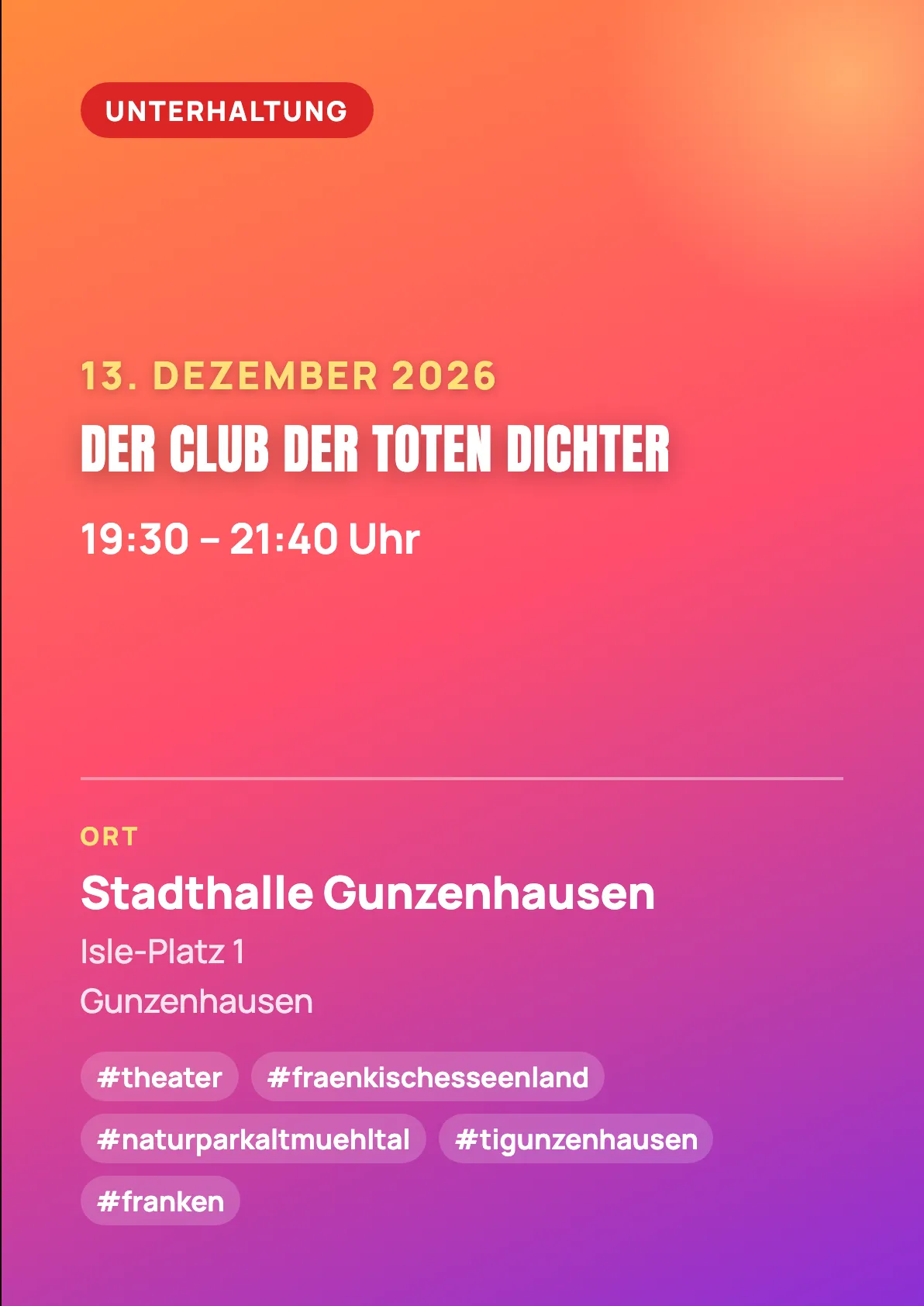 Veranstaltungsflyer