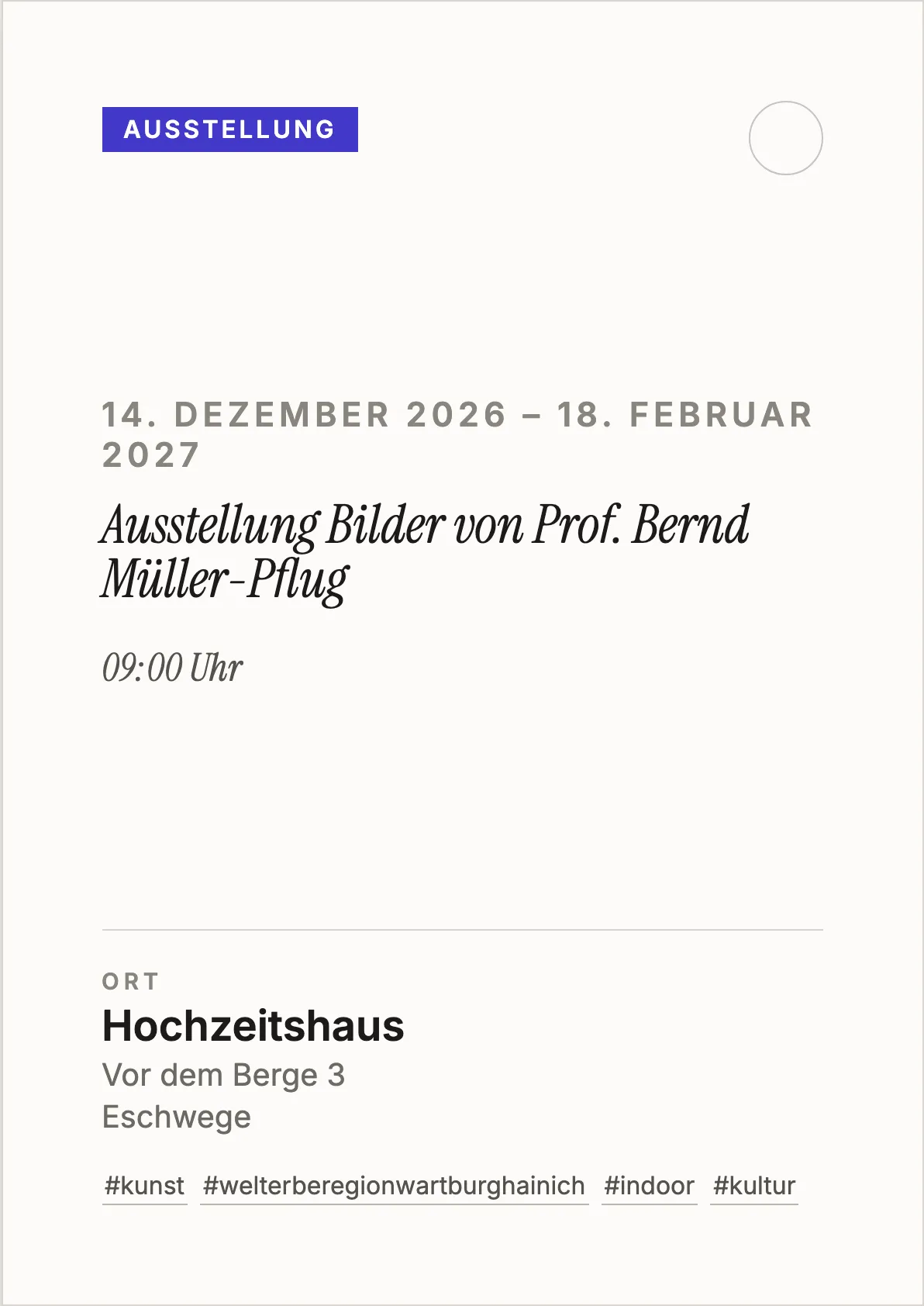 Veranstaltungsflyer
