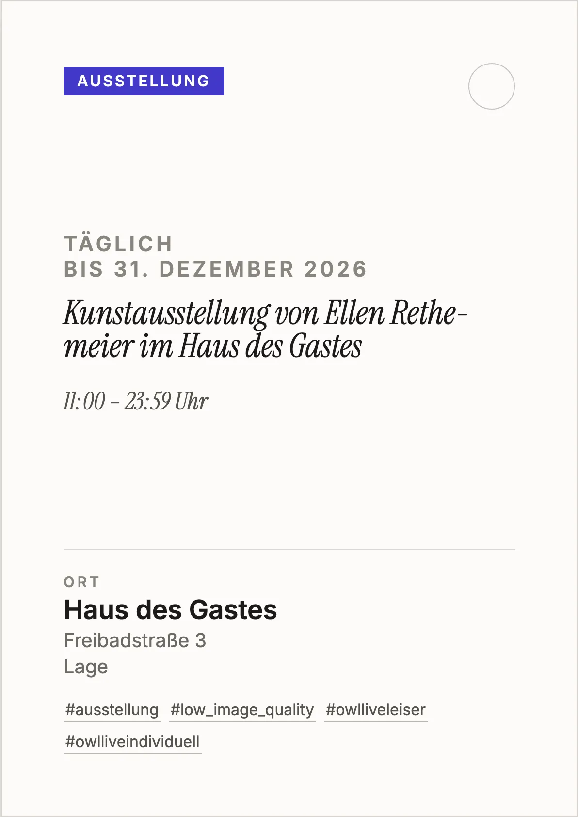 Veranstaltungsflyer