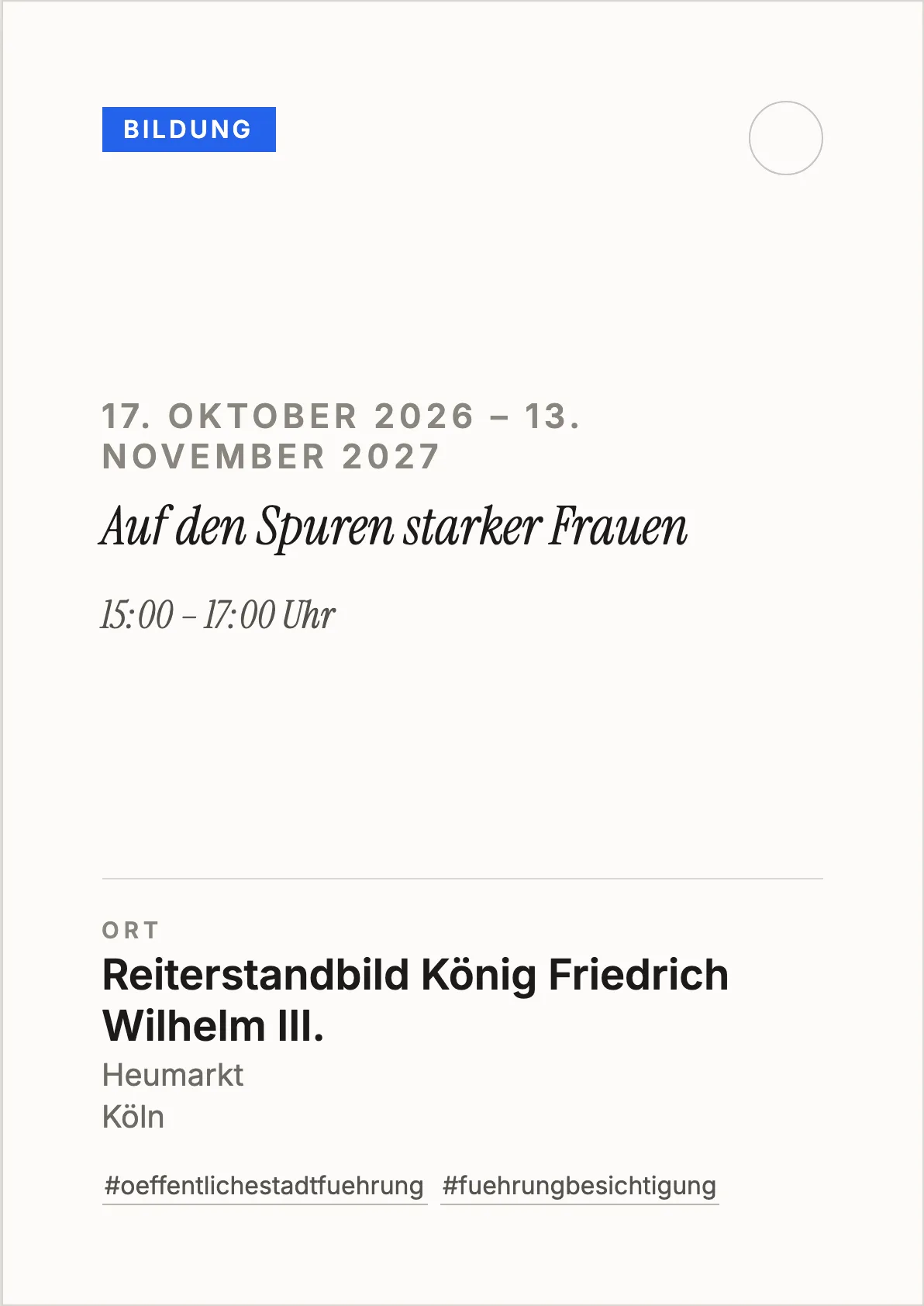 Veranstaltungsflyer