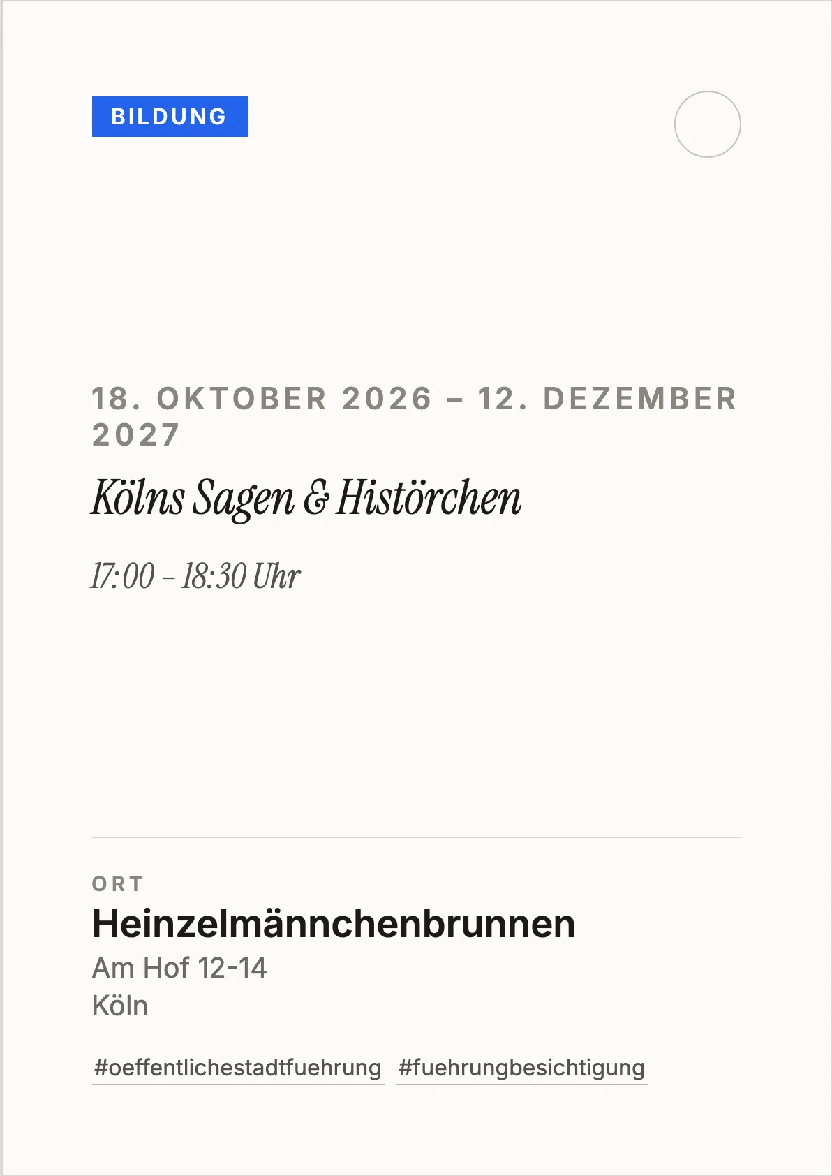 Veranstaltungsflyer