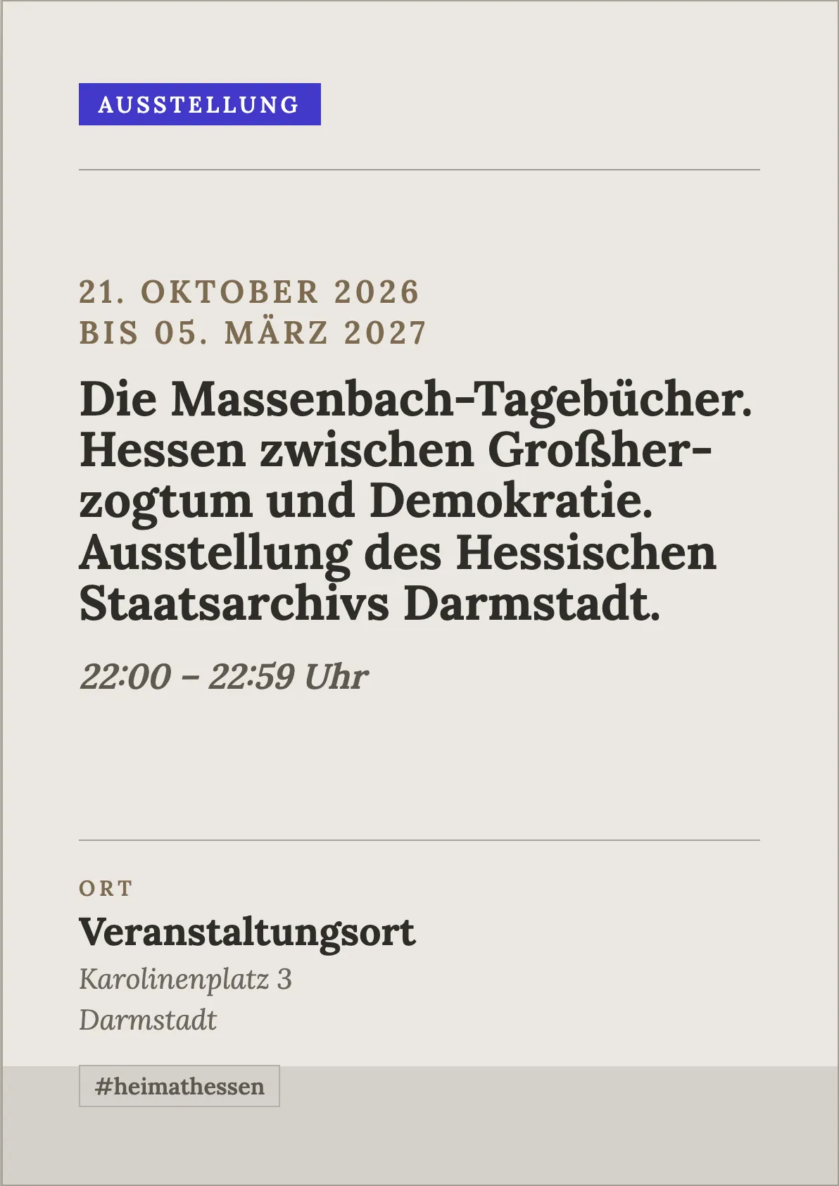 Veranstaltungsflyer