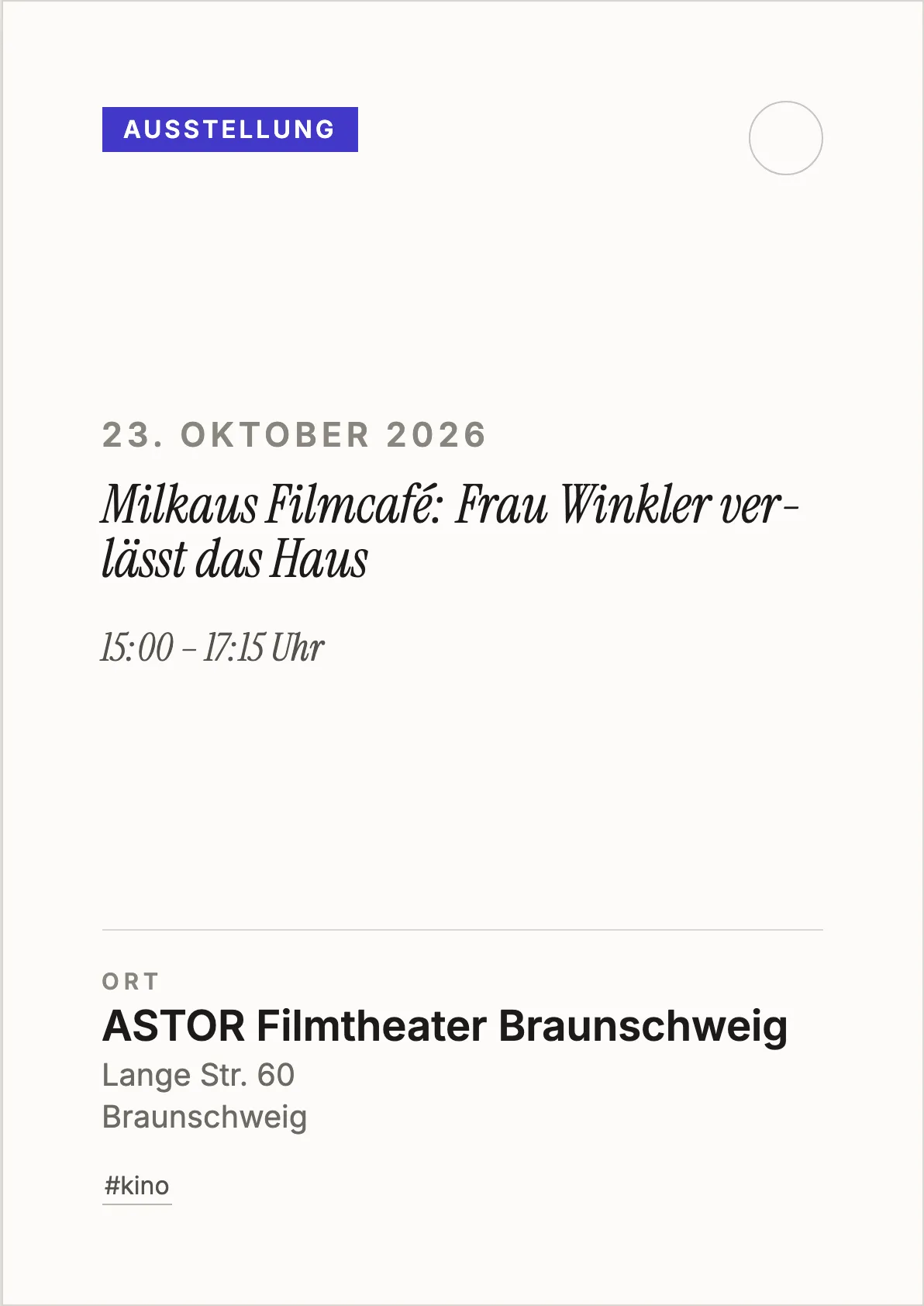 Veranstaltungsflyer