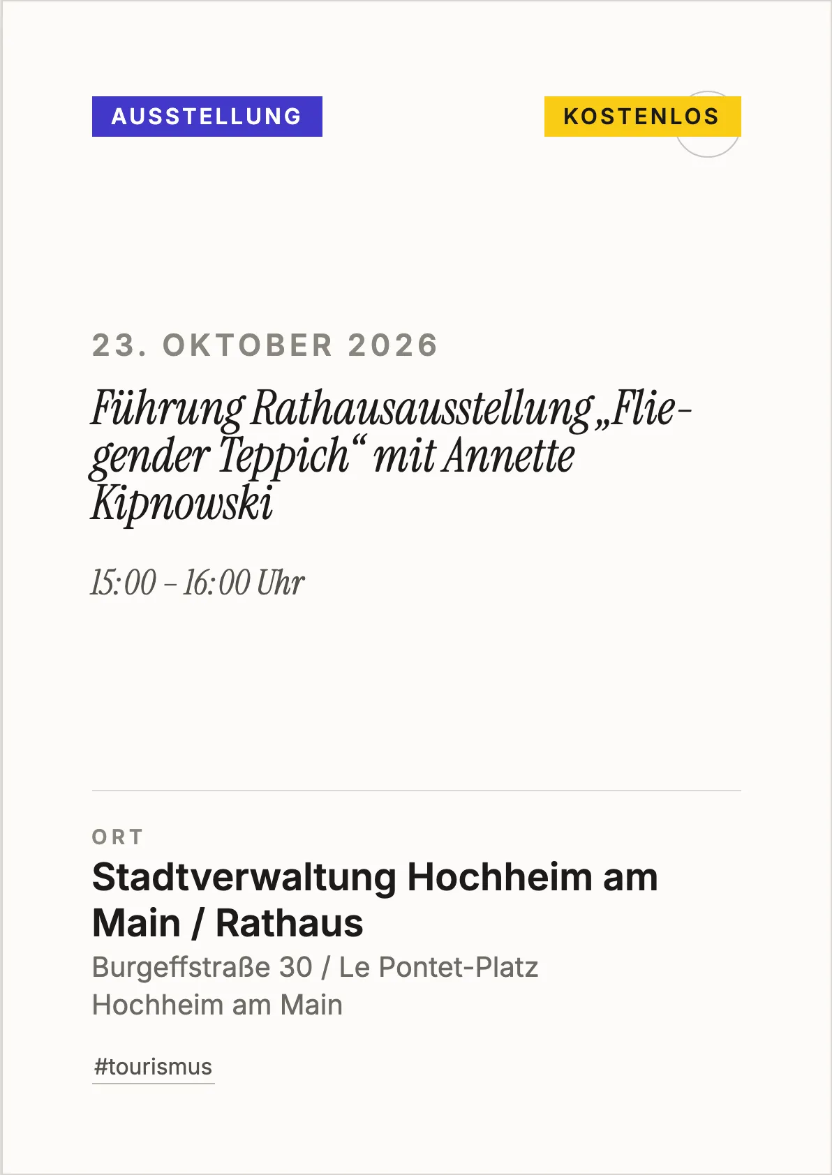 Veranstaltungsflyer