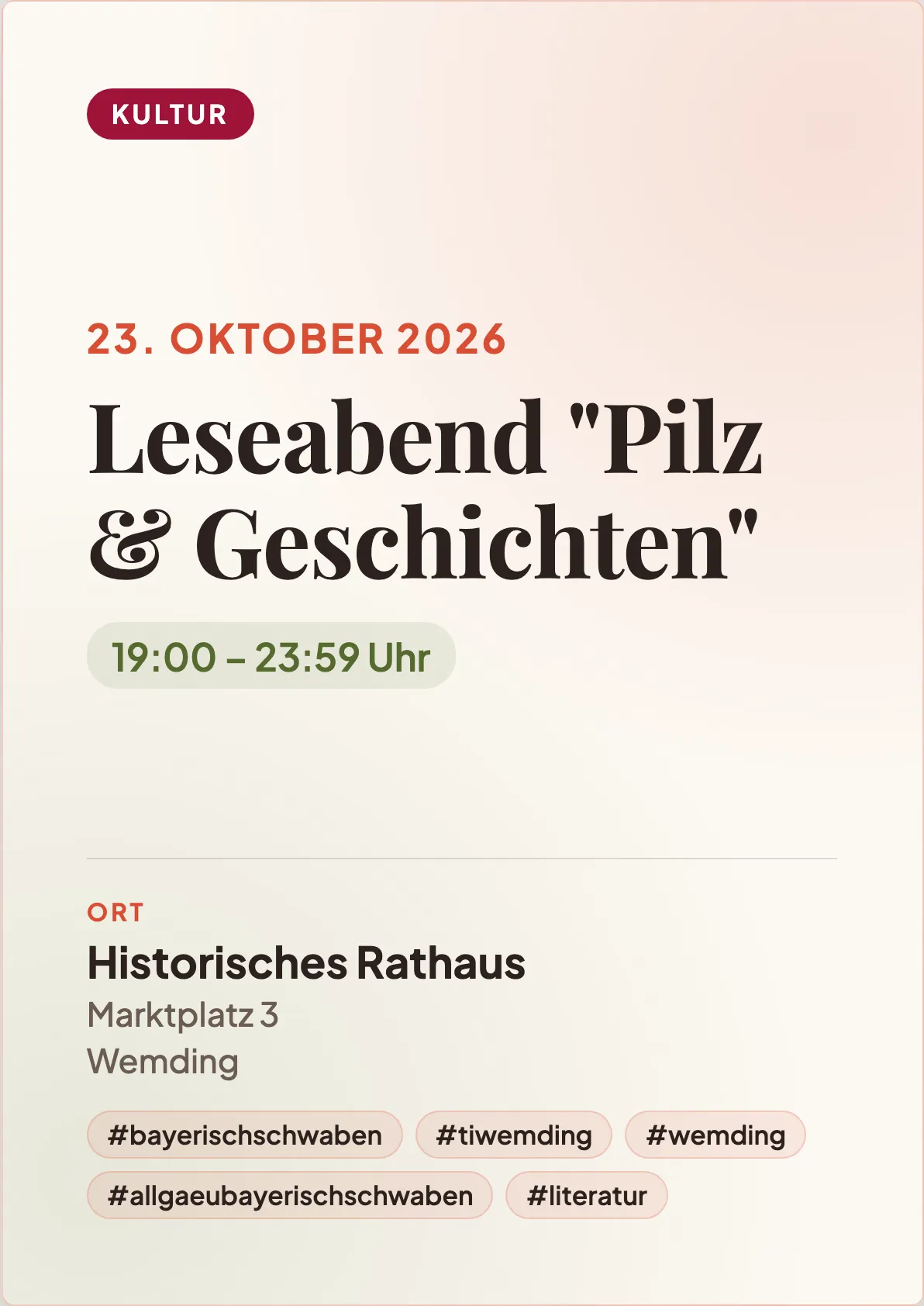 Veranstaltungsflyer