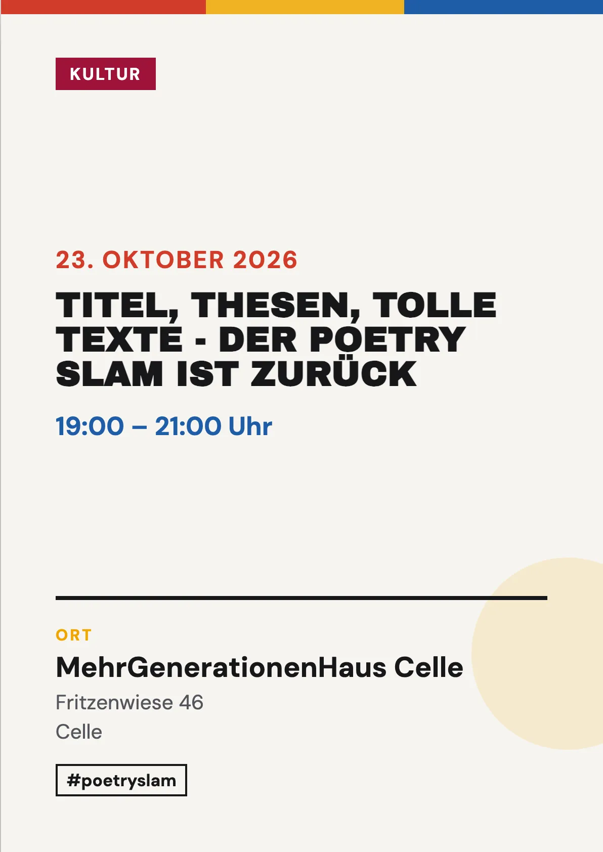 Veranstaltungsflyer