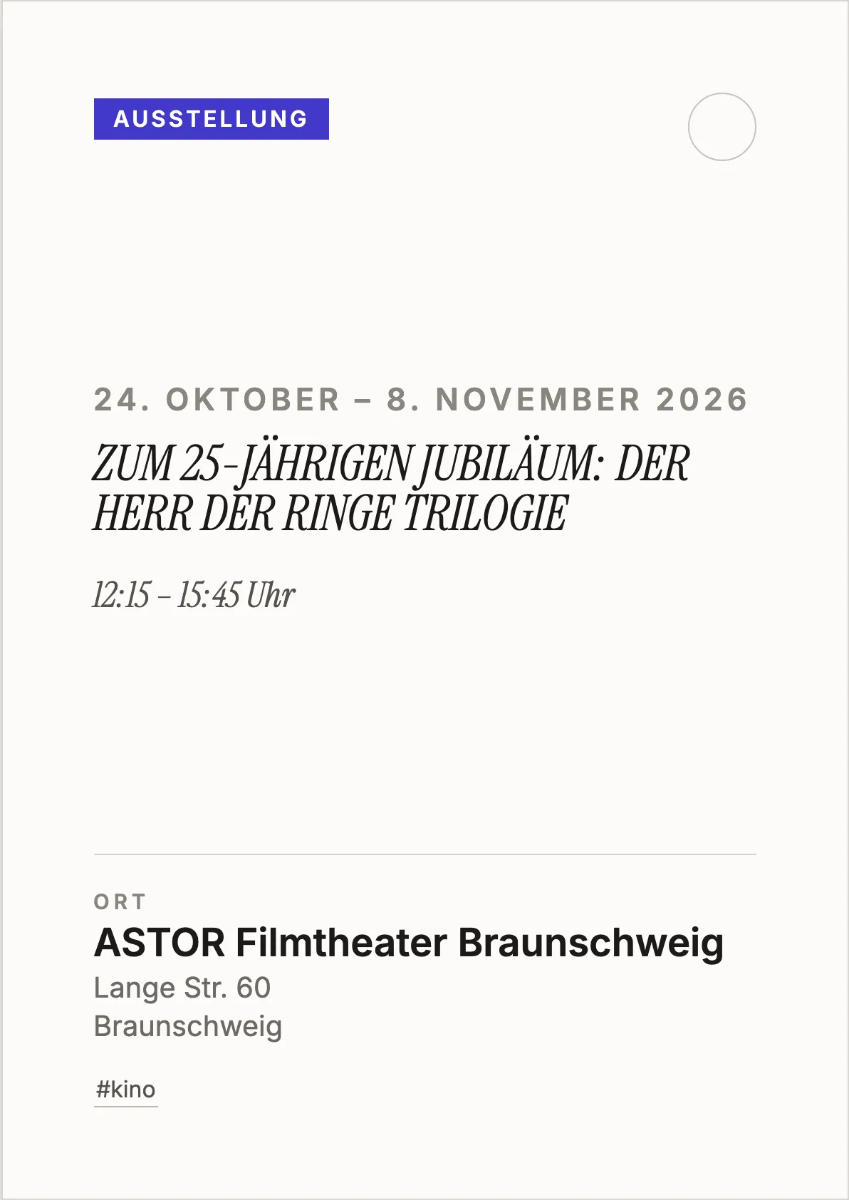 Veranstaltungsflyer