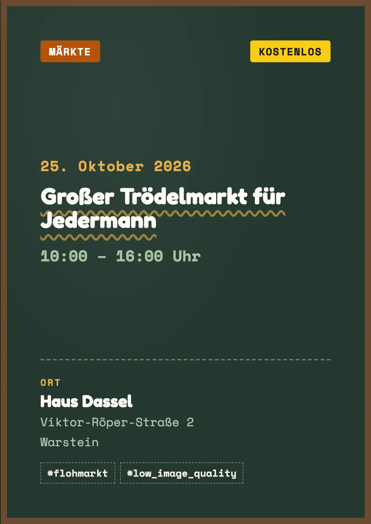 Veranstaltungsflyer