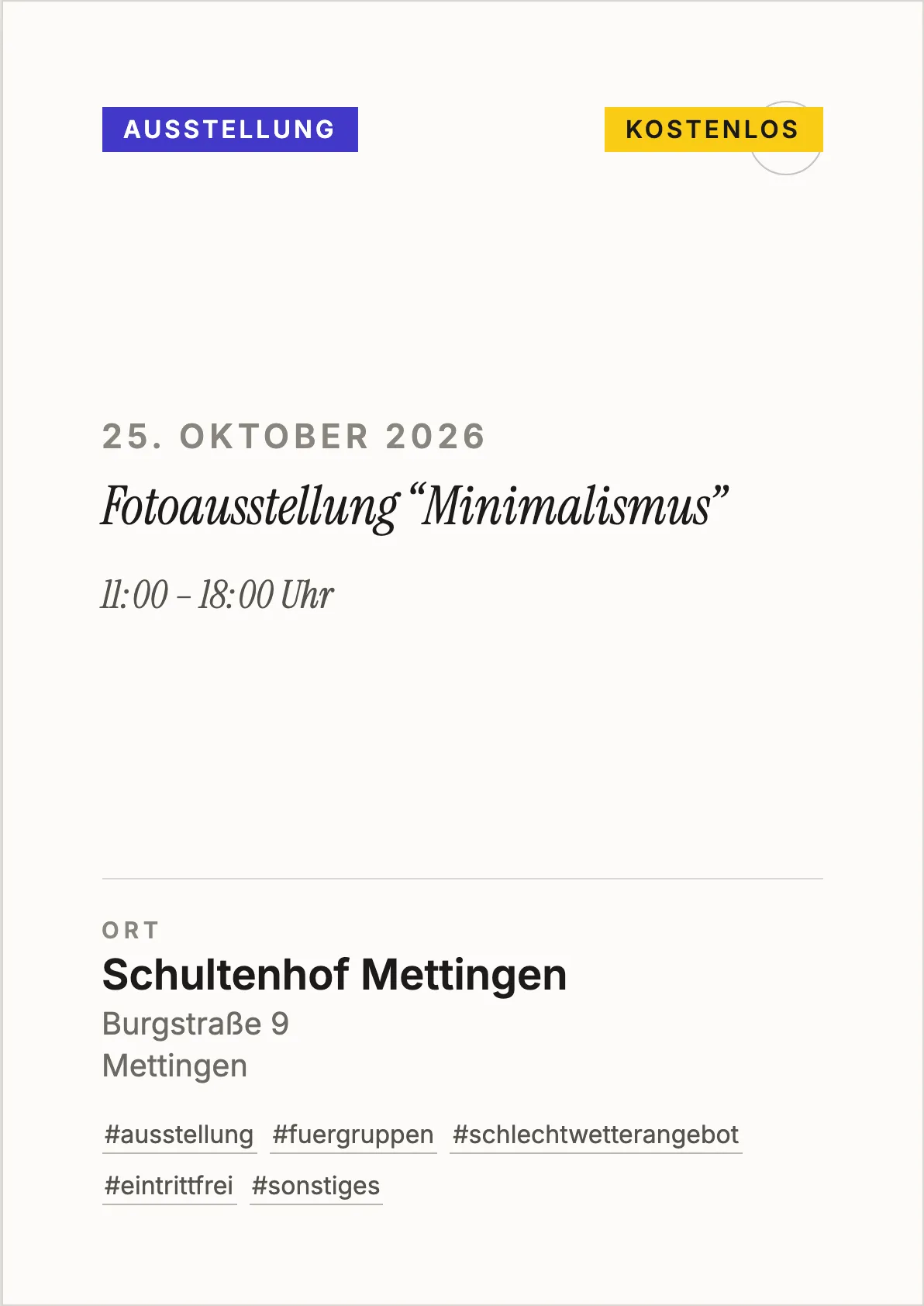 Veranstaltungsflyer
