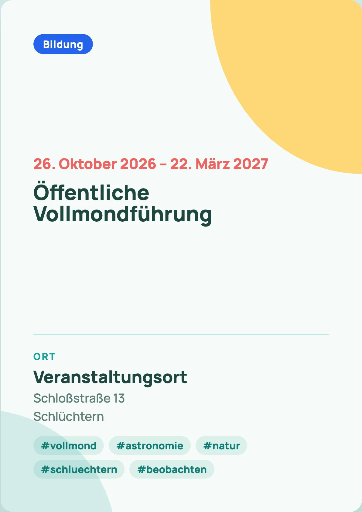 Veranstaltungsflyer
