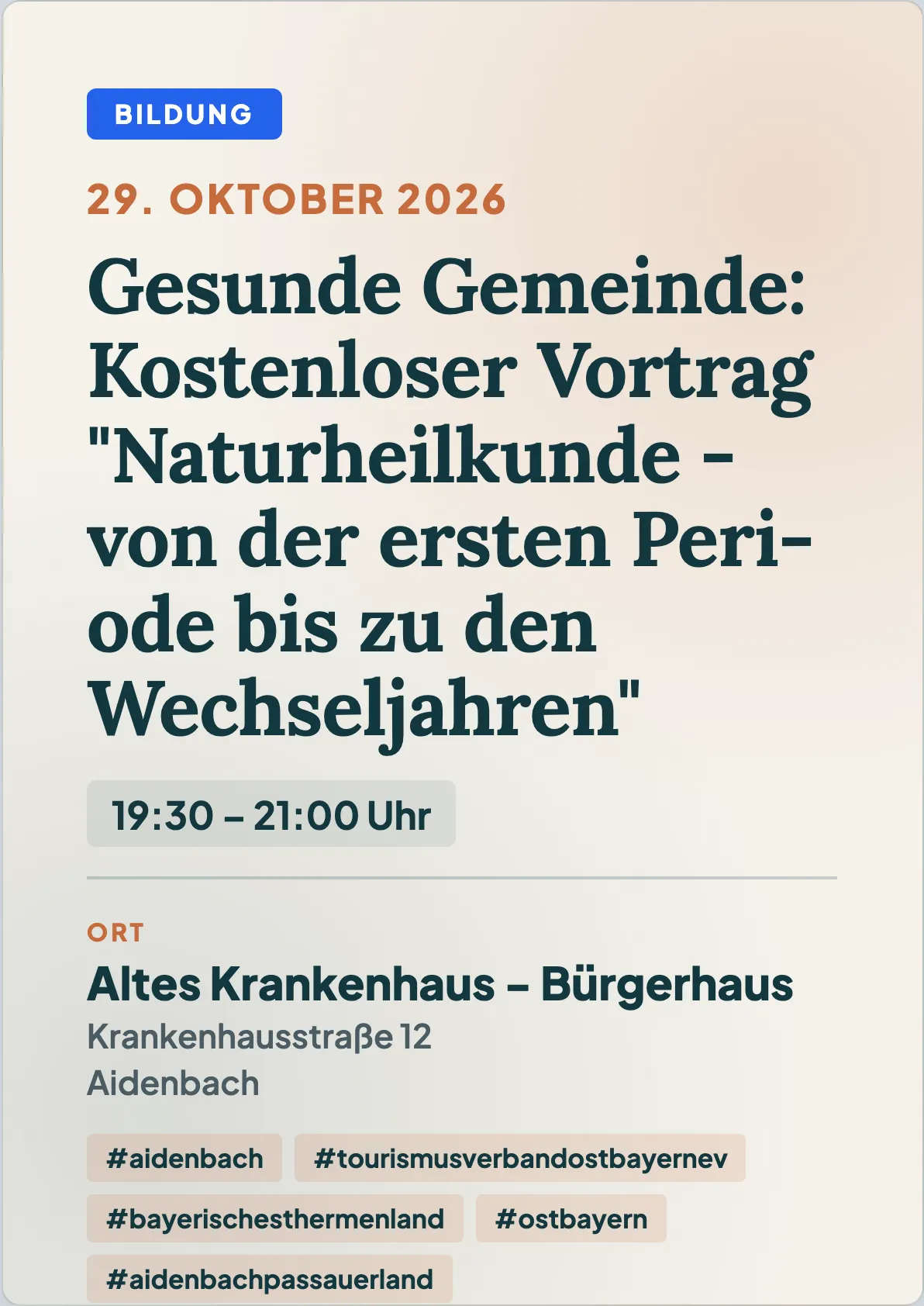 Veranstaltungsflyer