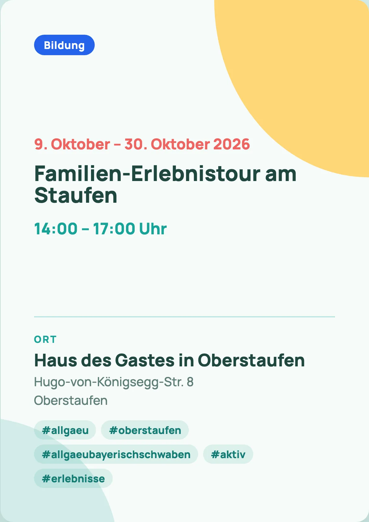 Veranstaltungsflyer