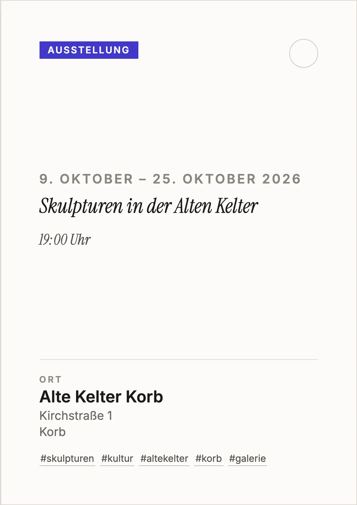 Veranstaltungsflyer