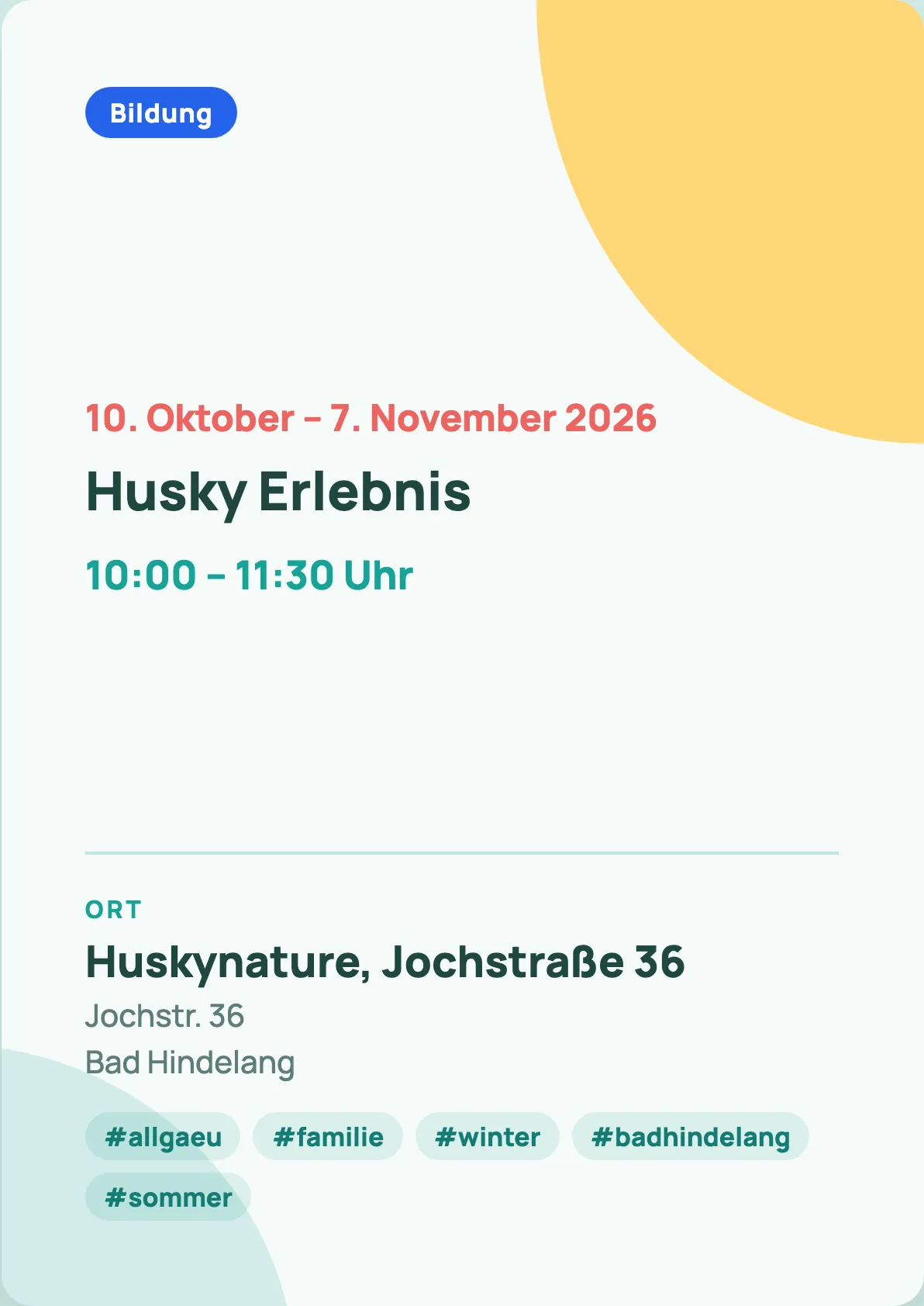 Veranstaltungsflyer