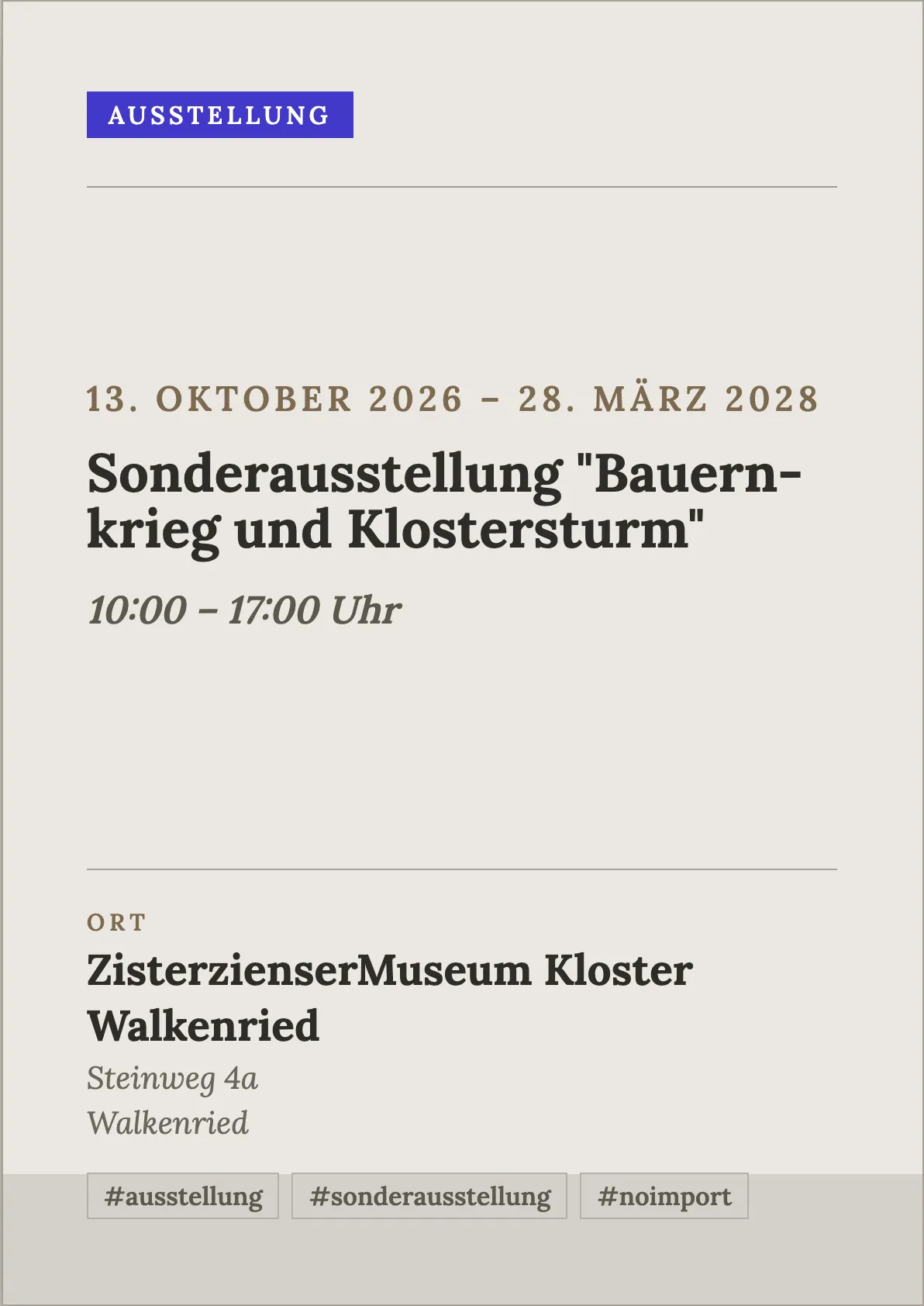 Veranstaltungsflyer