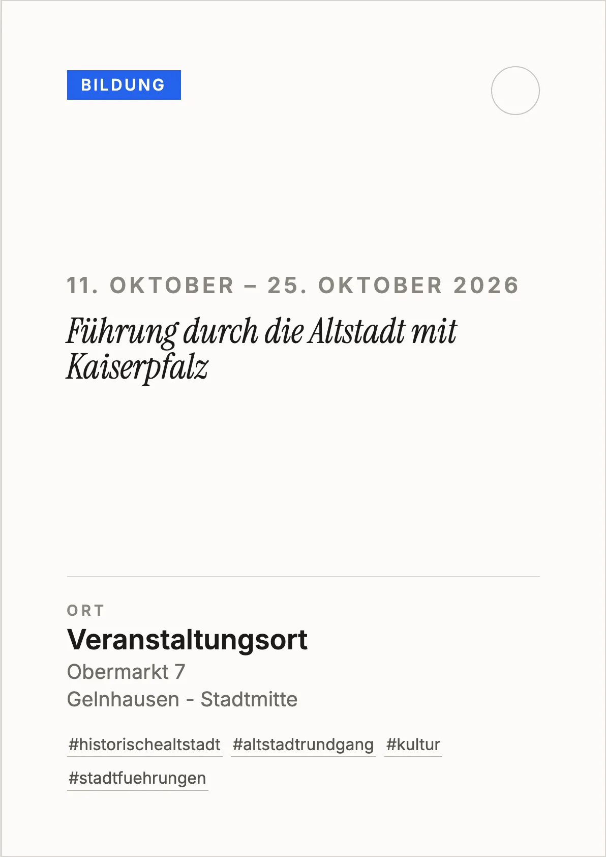 Veranstaltungsflyer