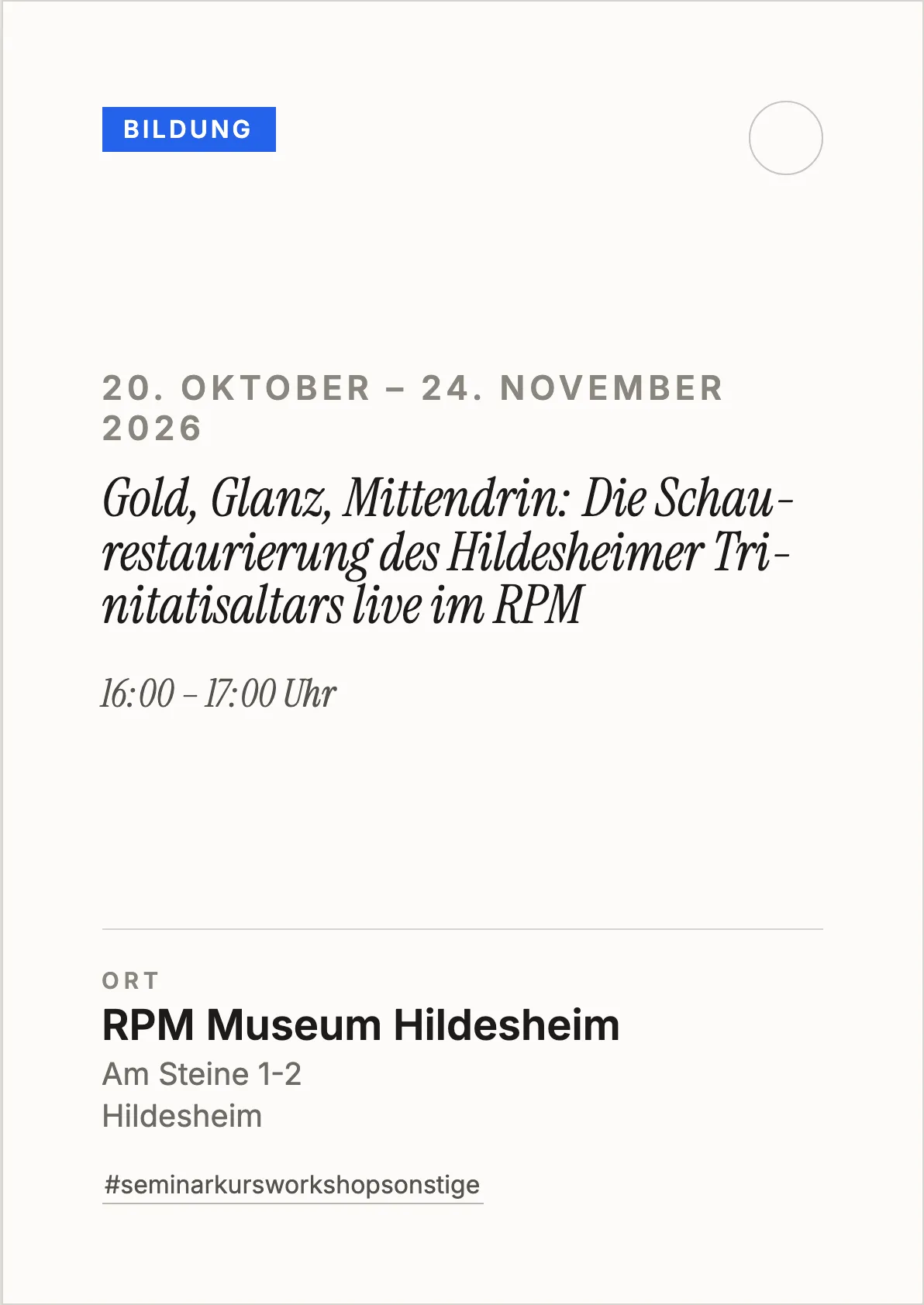 Veranstaltungsflyer