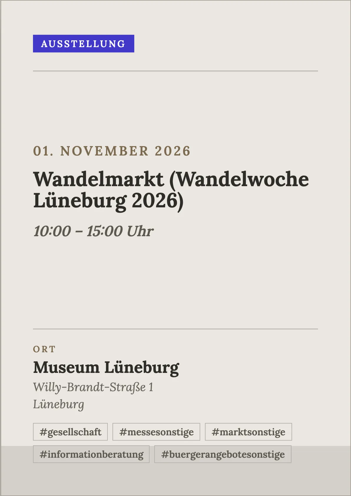 Veranstaltungsflyer