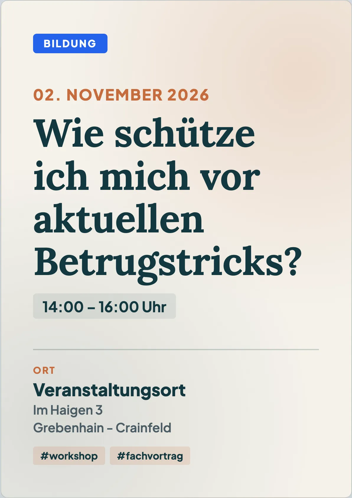 Veranstaltungsflyer