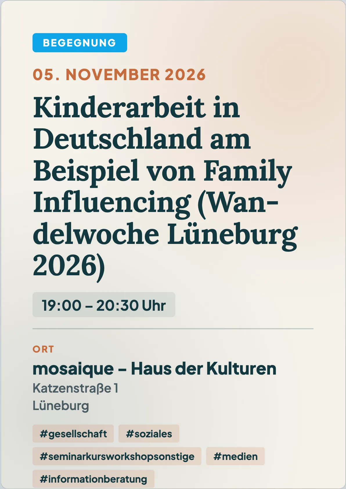 Veranstaltungsflyer