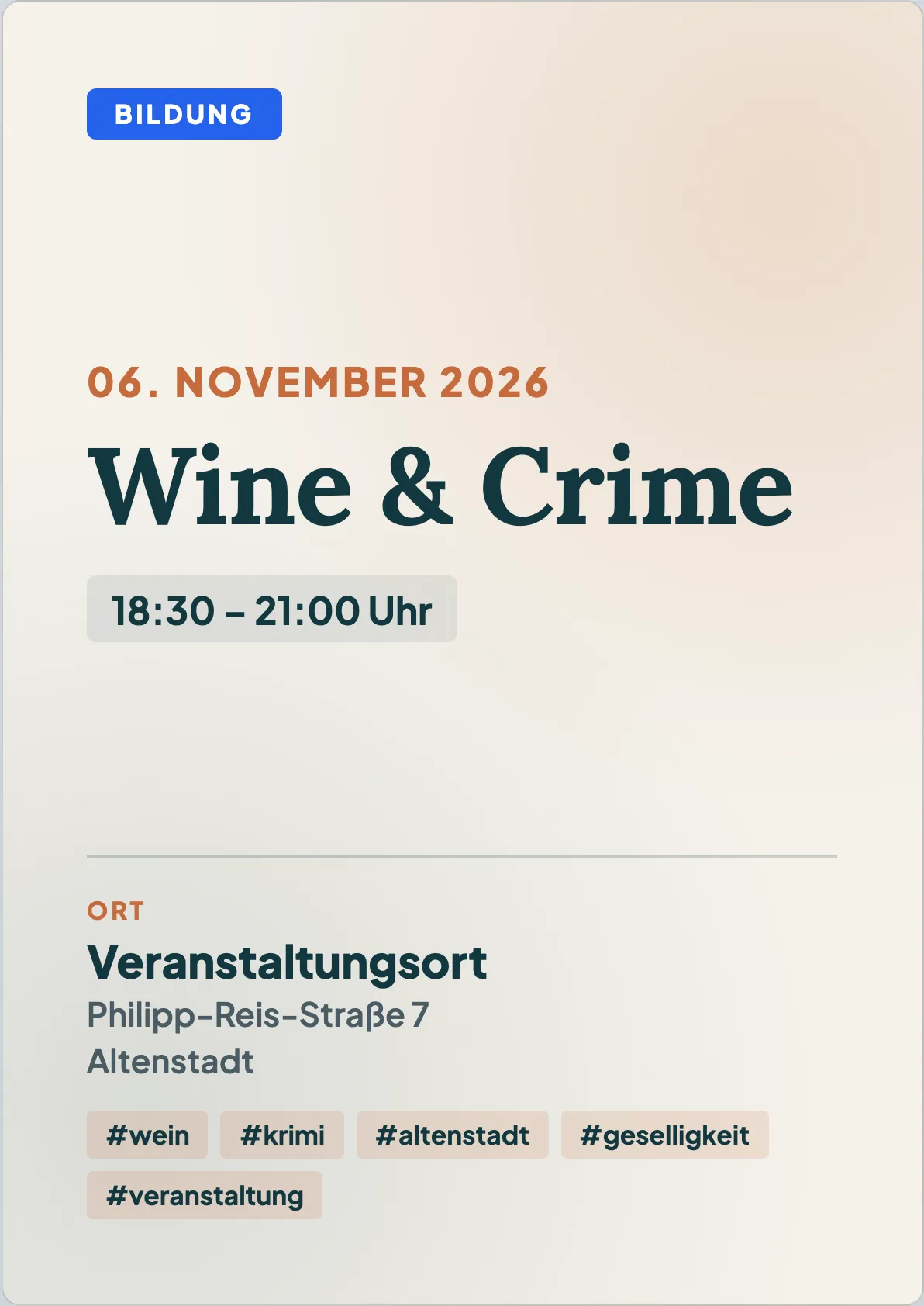 Veranstaltungsflyer
