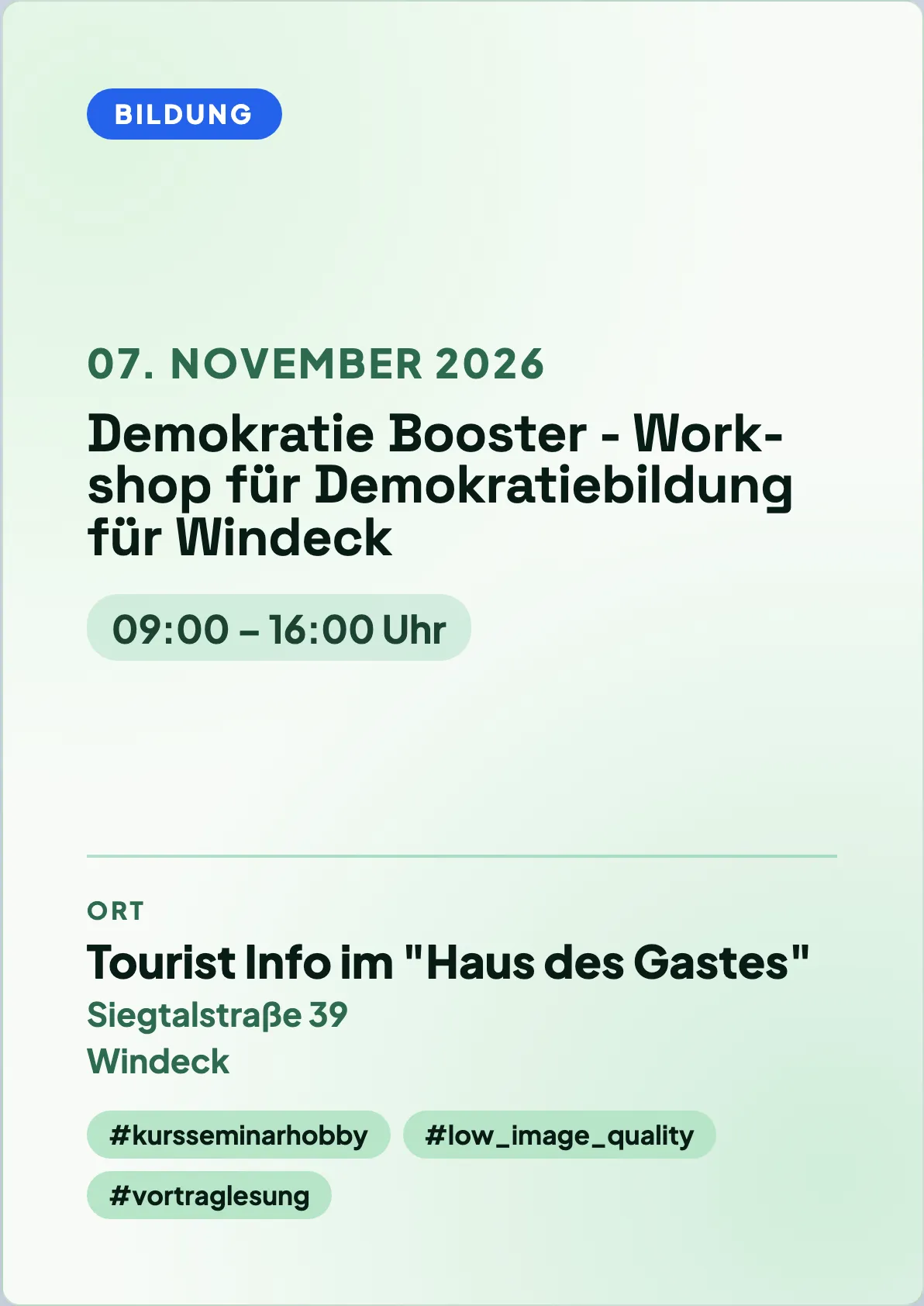 Veranstaltungsflyer