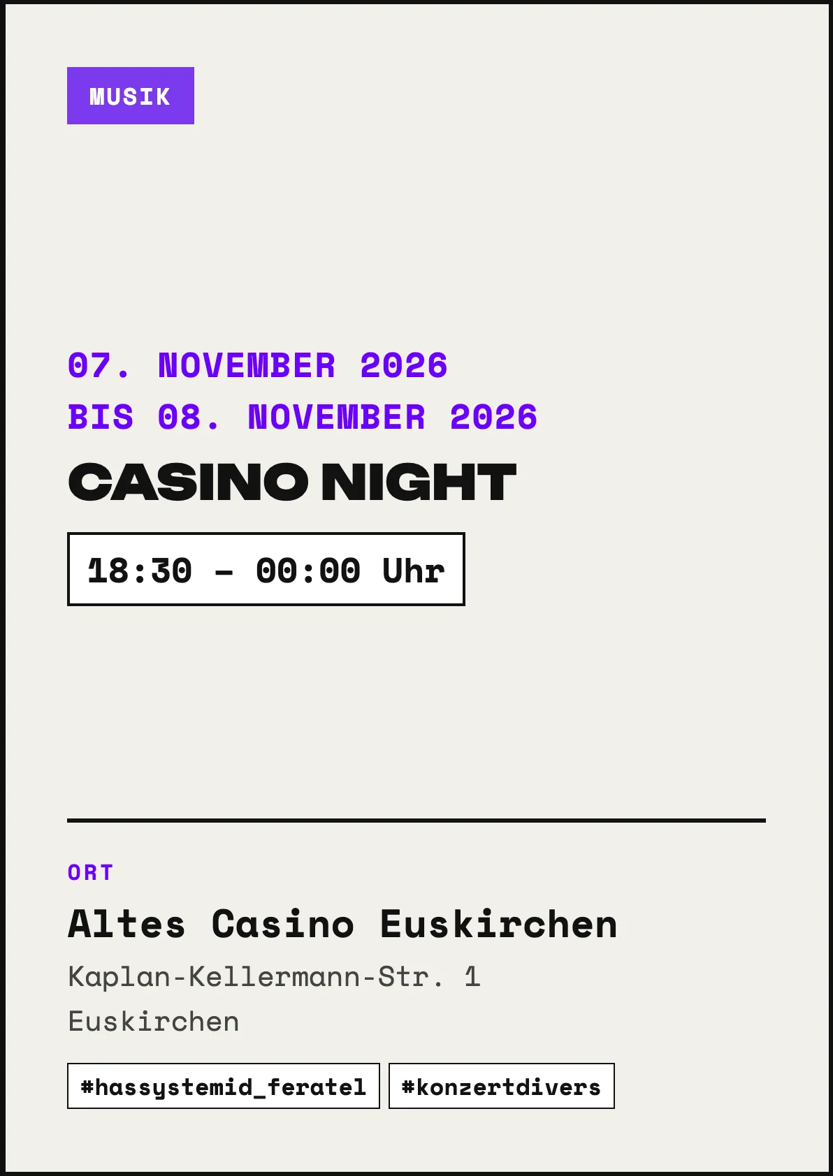 Veranstaltungsflyer