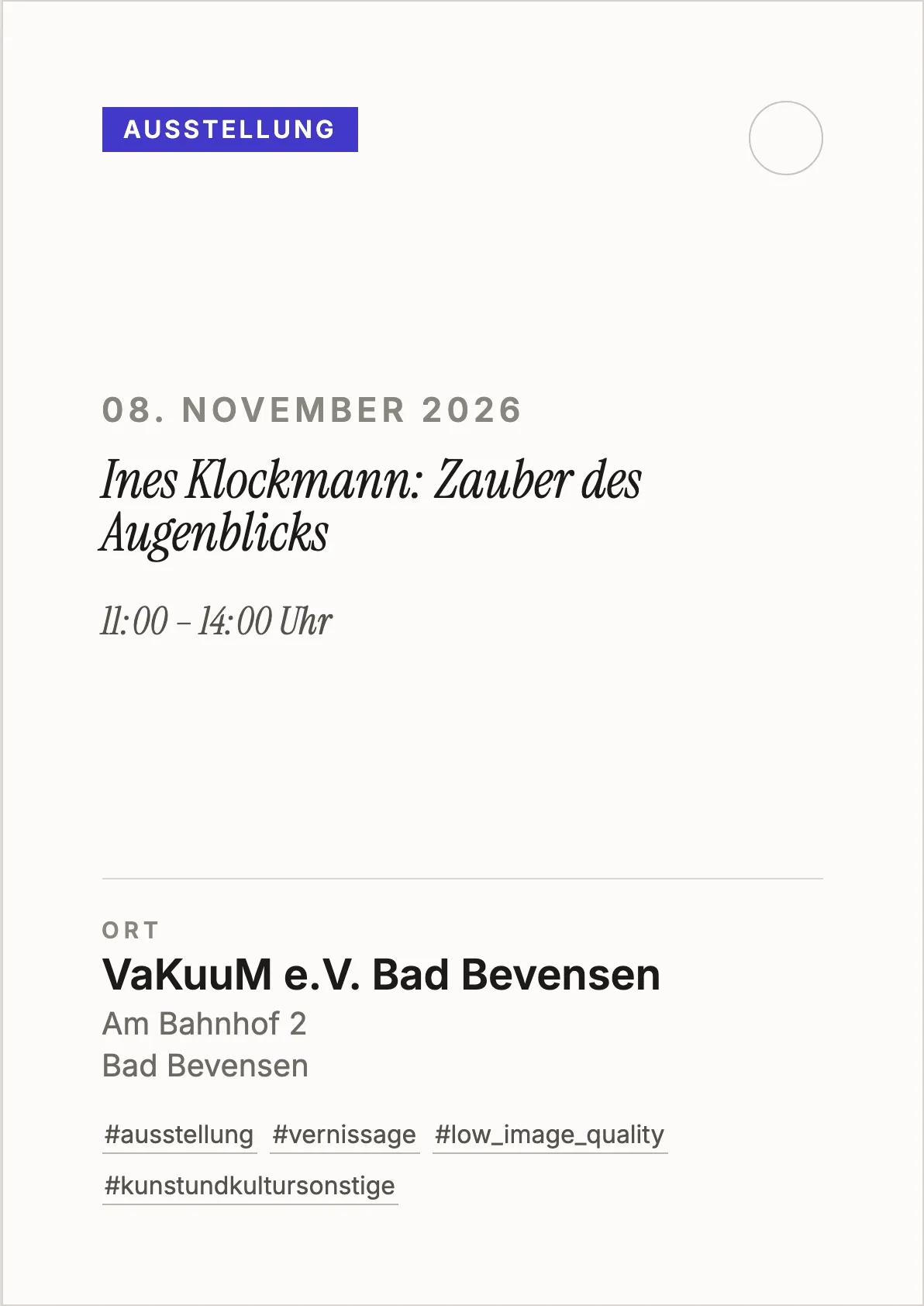 Veranstaltungsflyer