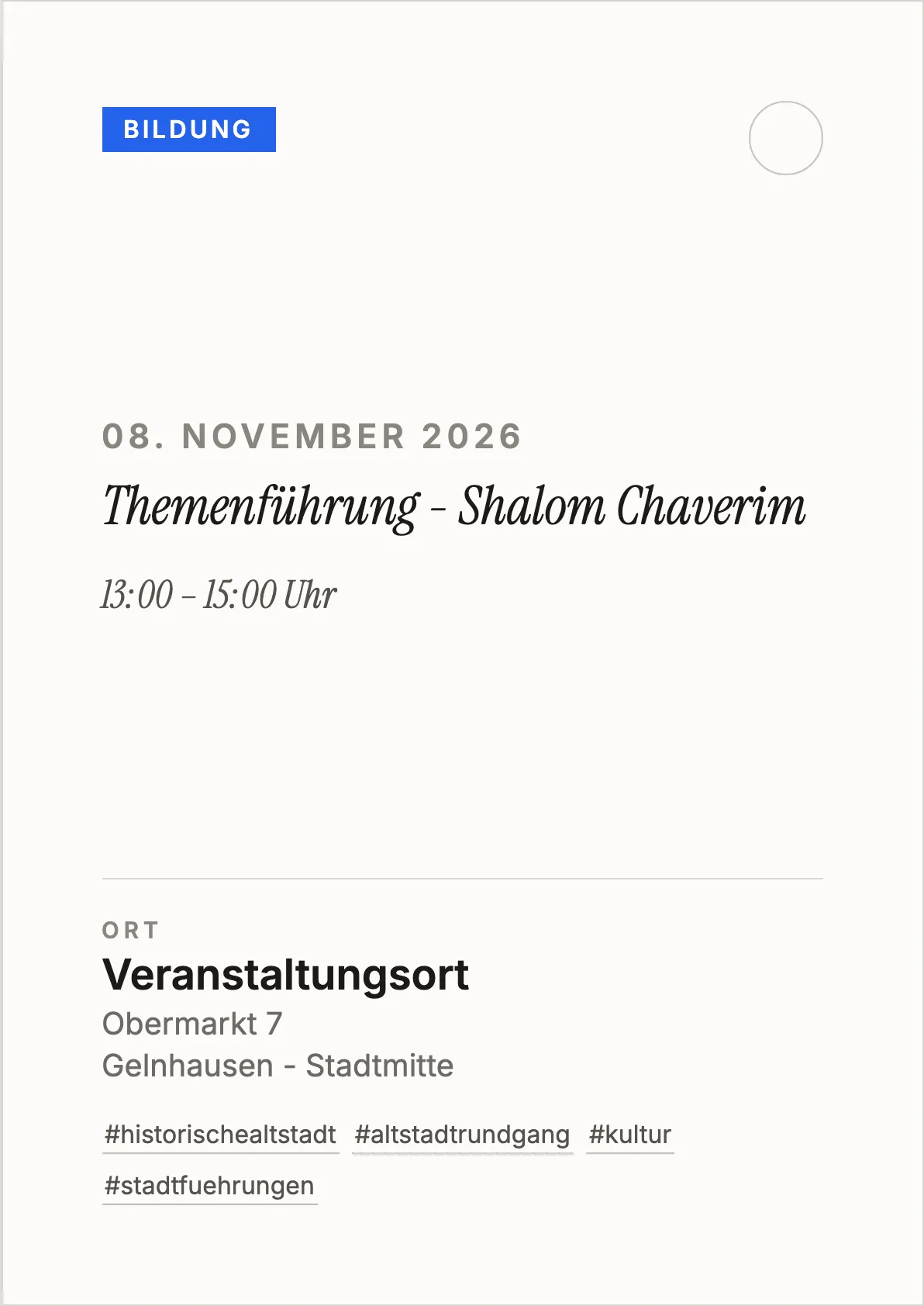 Veranstaltungsflyer