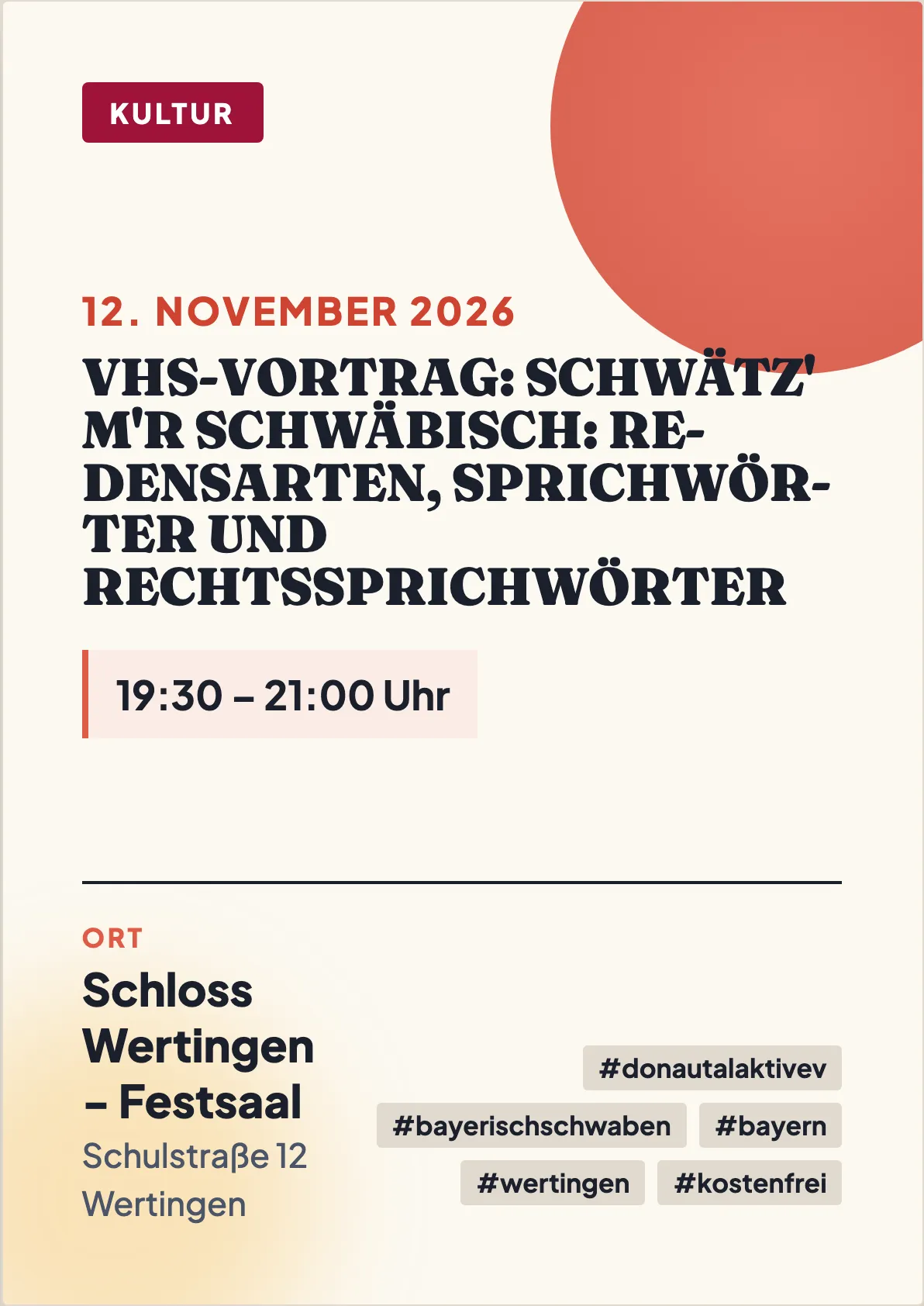 Veranstaltungsflyer