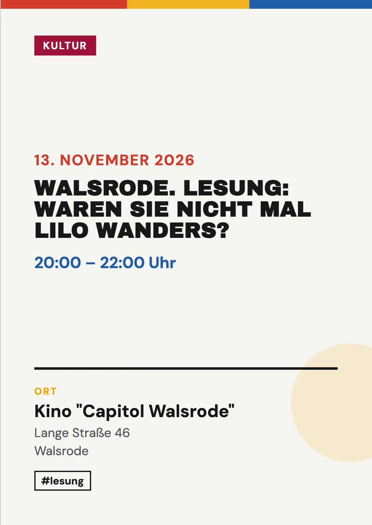 Veranstaltungsflyer