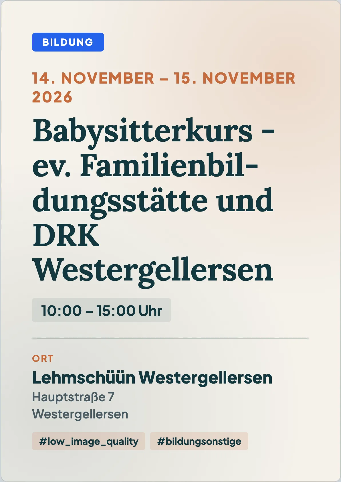 Veranstaltungsflyer