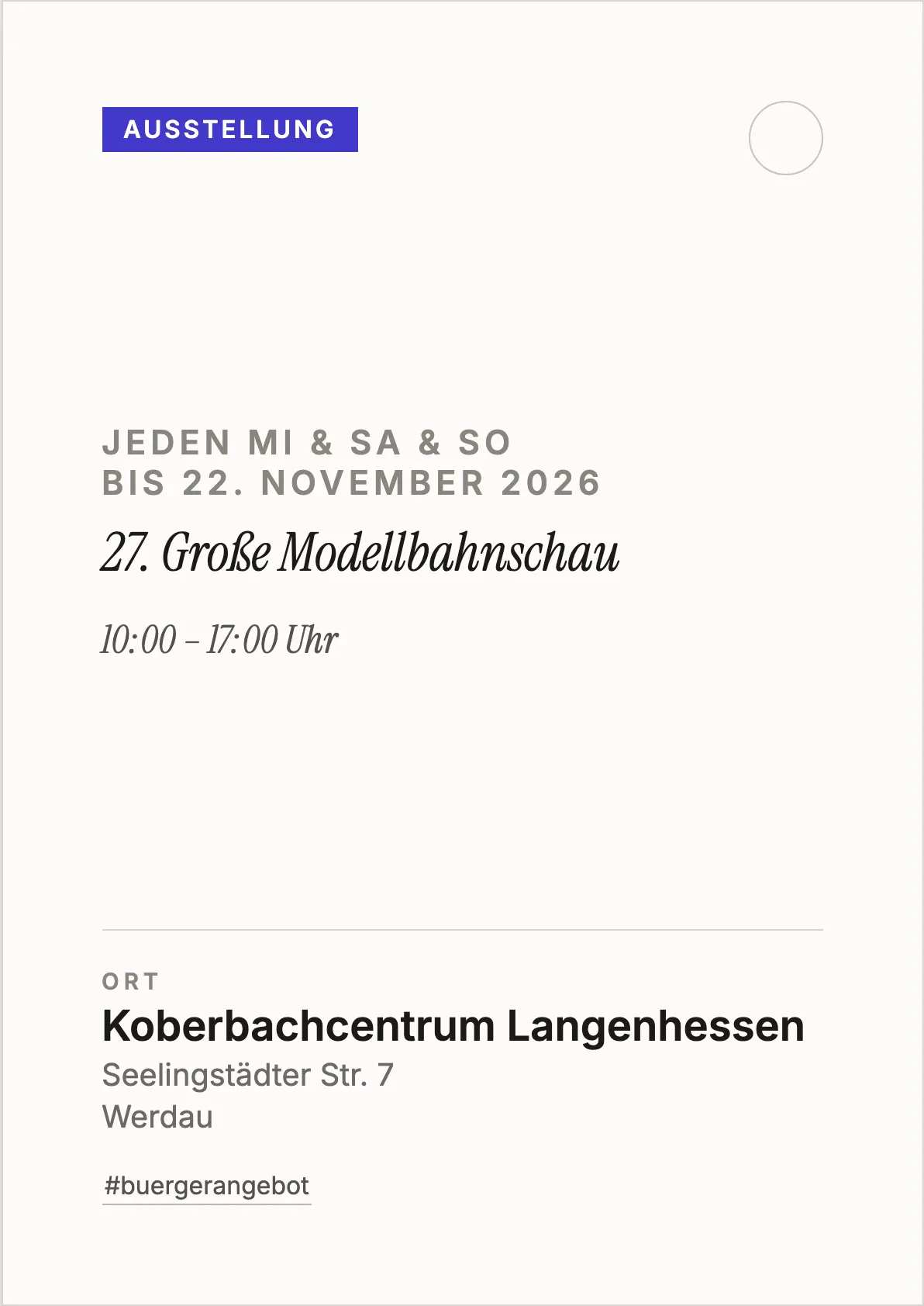 Veranstaltungsflyer
