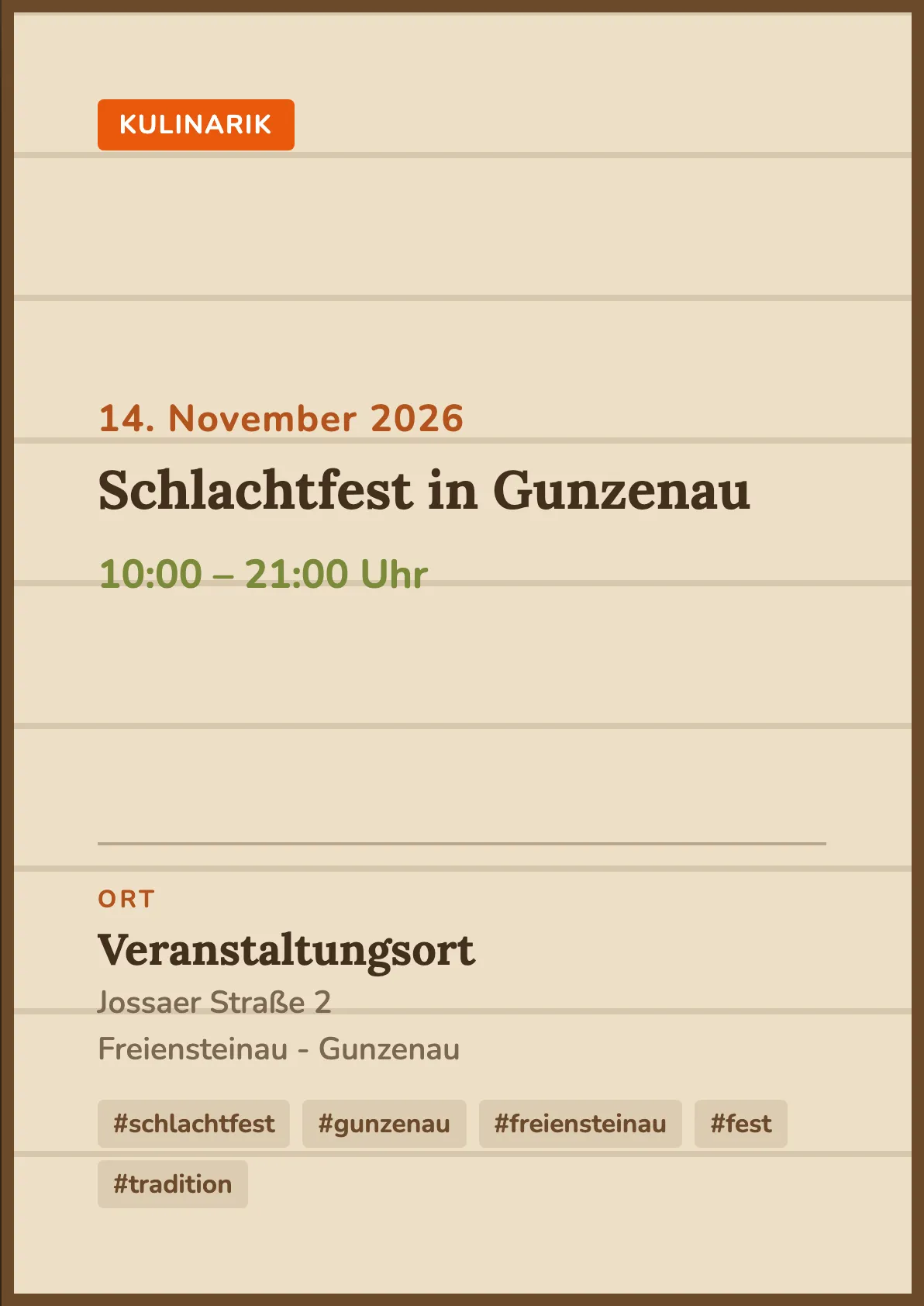 Veranstaltungsflyer