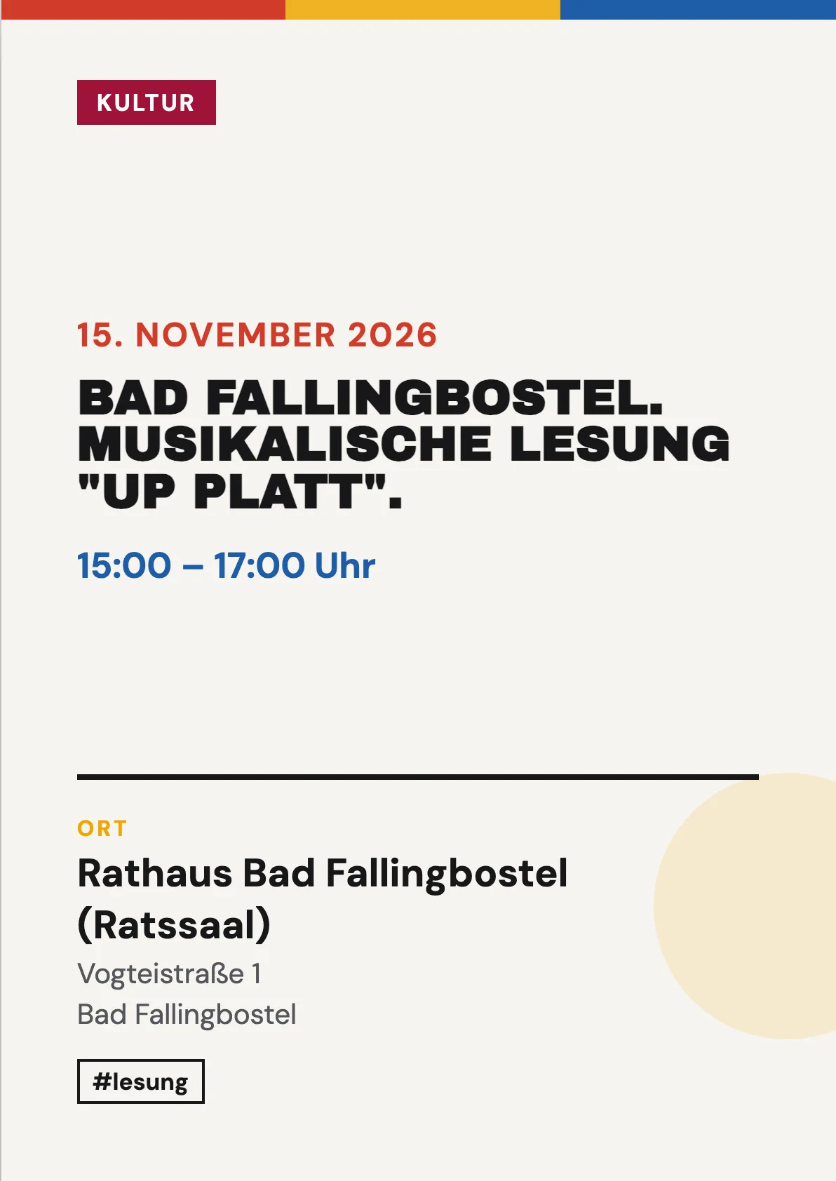 Veranstaltungsflyer