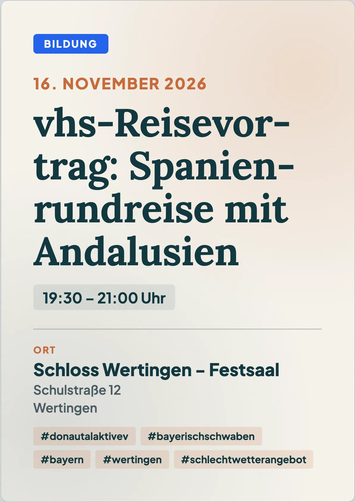 Veranstaltungsflyer