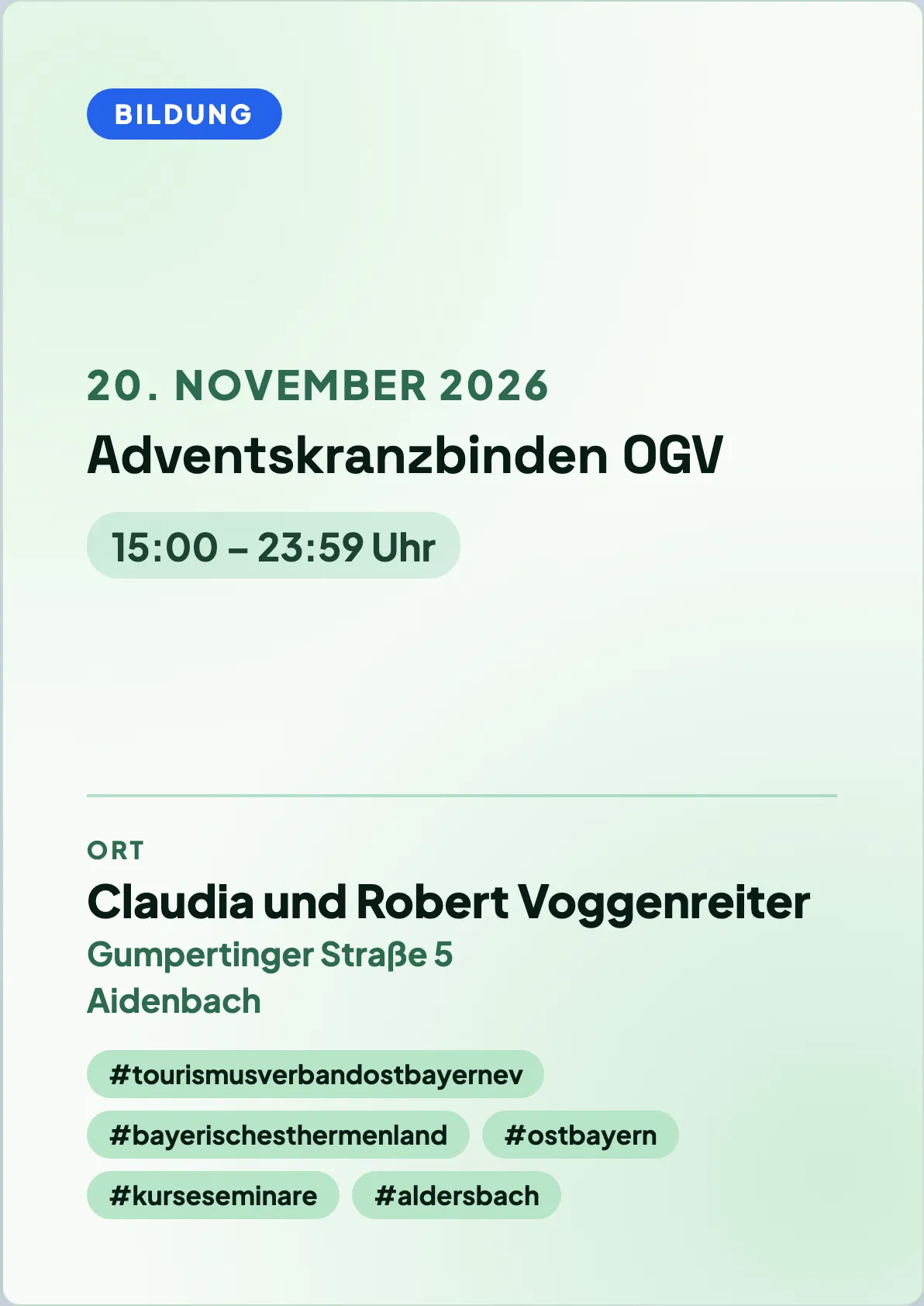 Veranstaltungsflyer