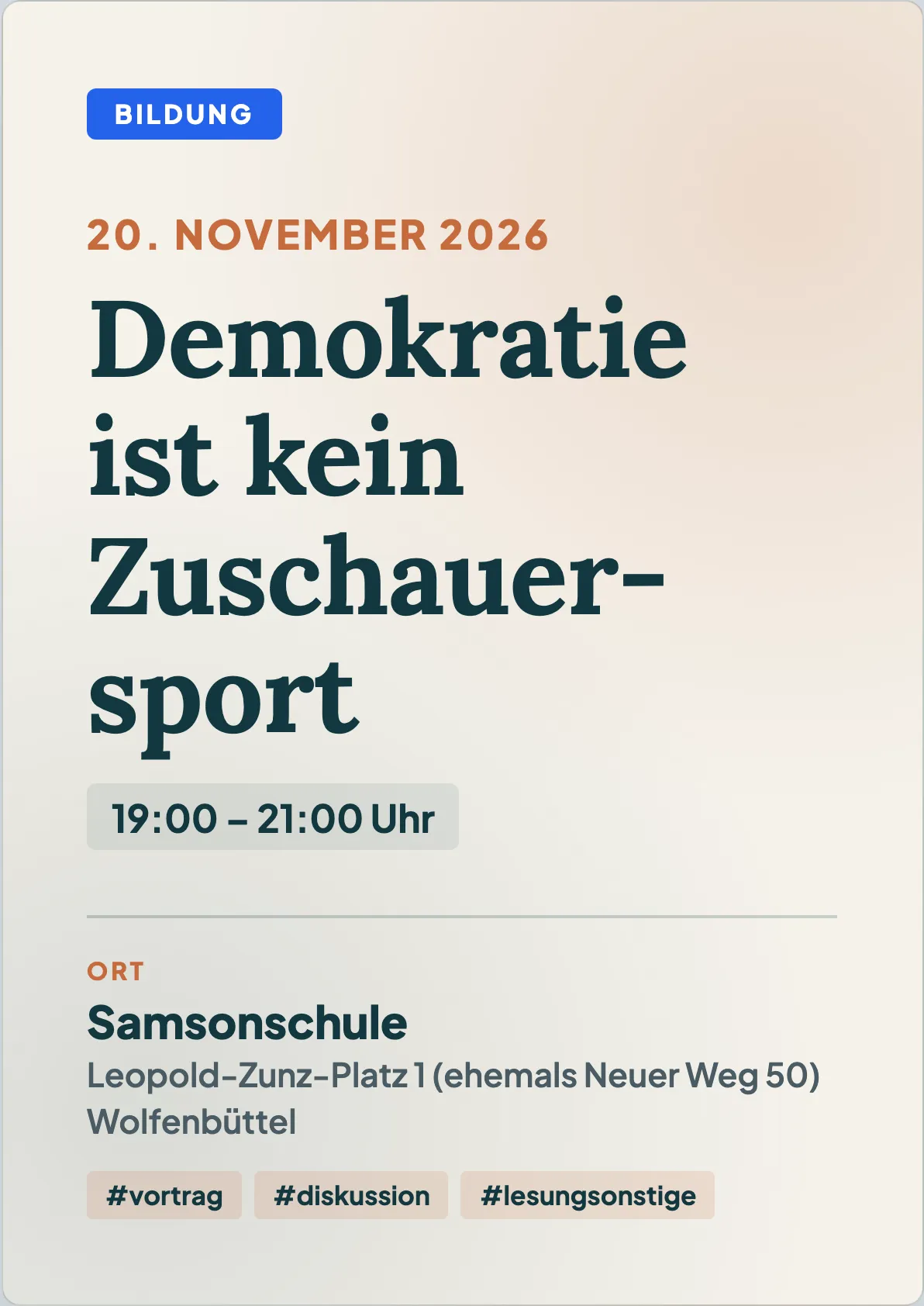 Veranstaltungsflyer