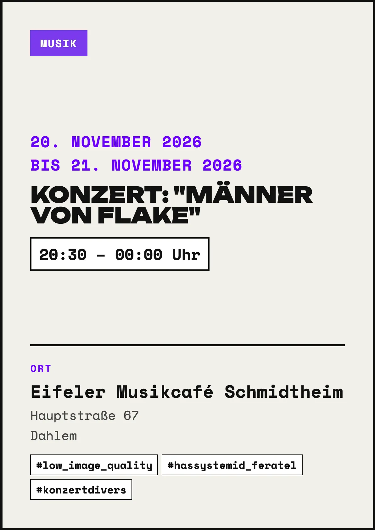 Veranstaltungsflyer