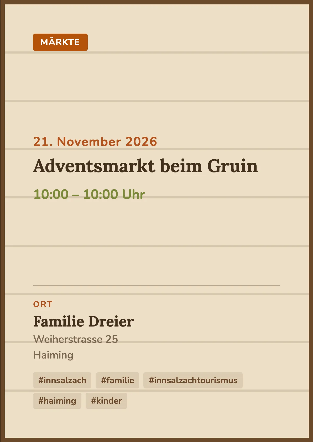 Veranstaltungsflyer