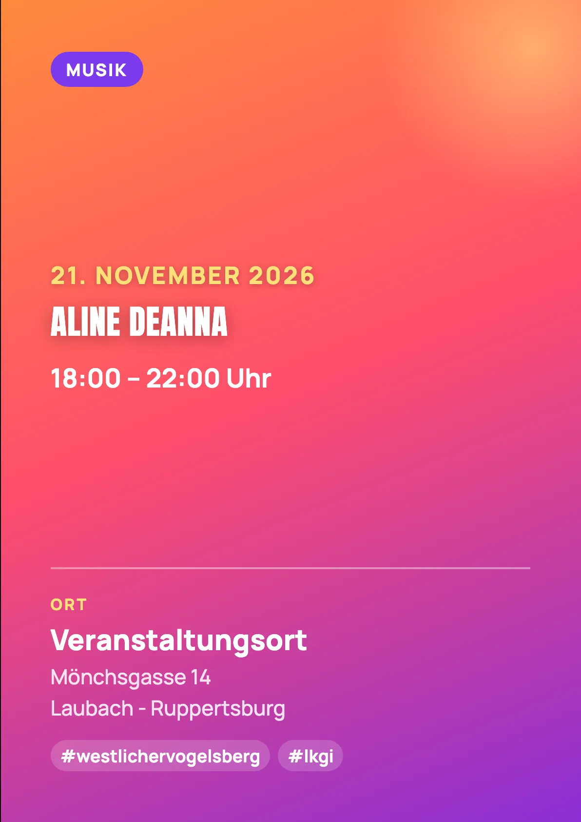 Veranstaltungsflyer