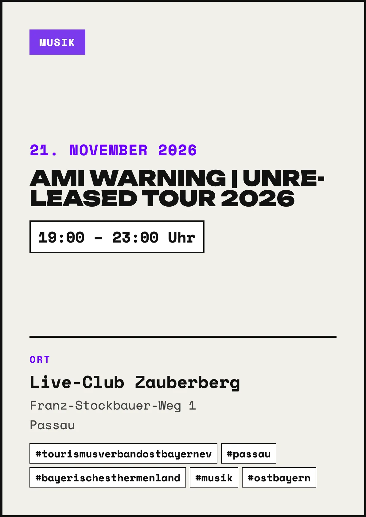 Veranstaltungsflyer