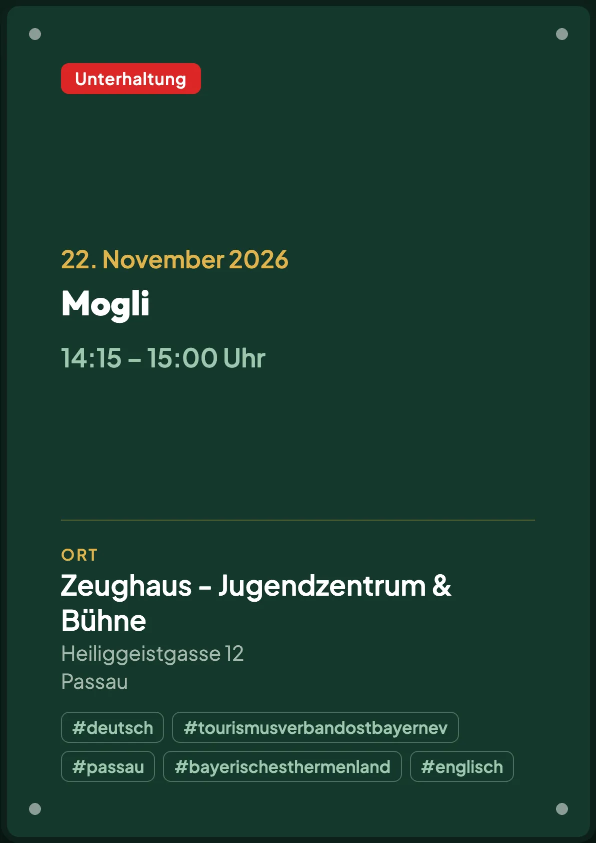Veranstaltungsflyer