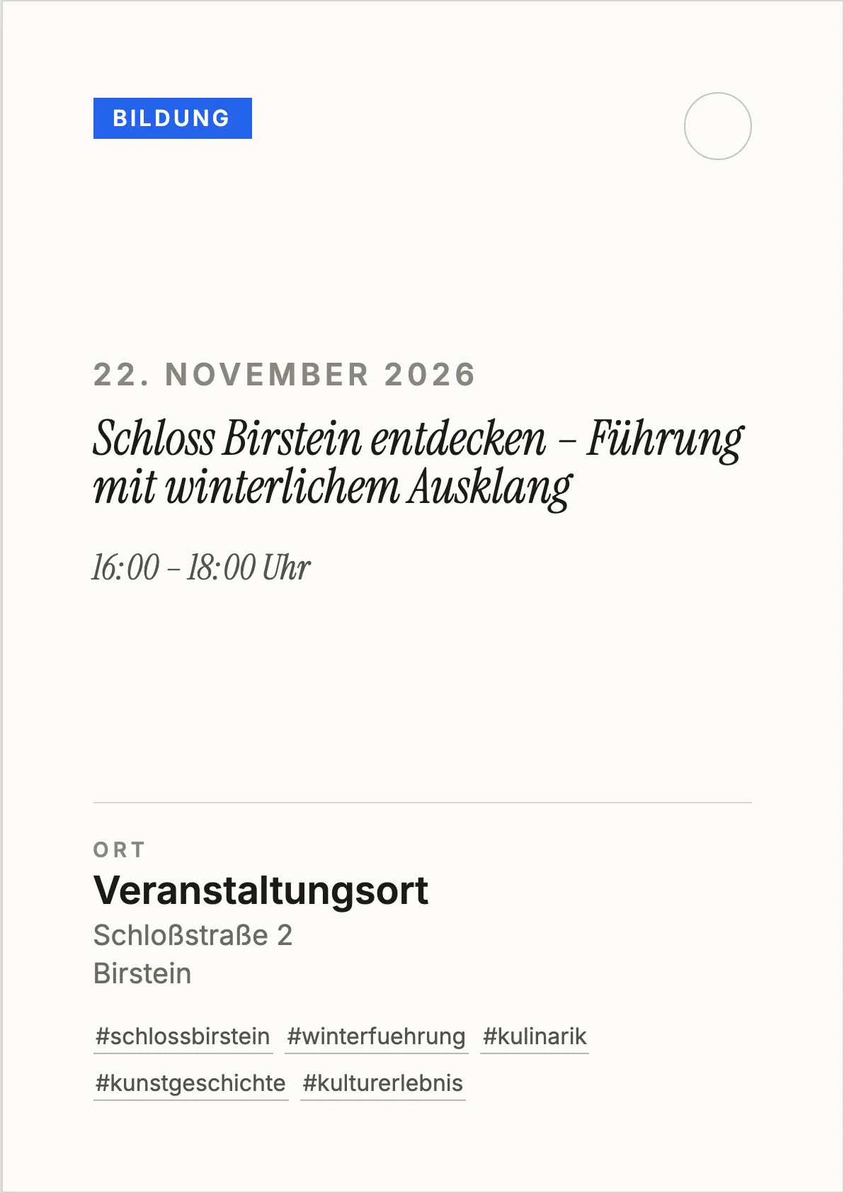 Veranstaltungsflyer
