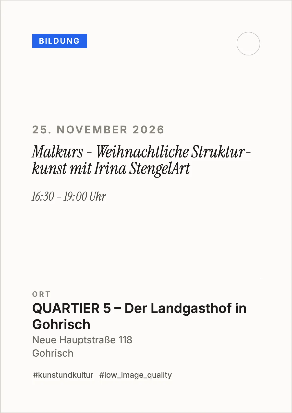 Veranstaltungsflyer