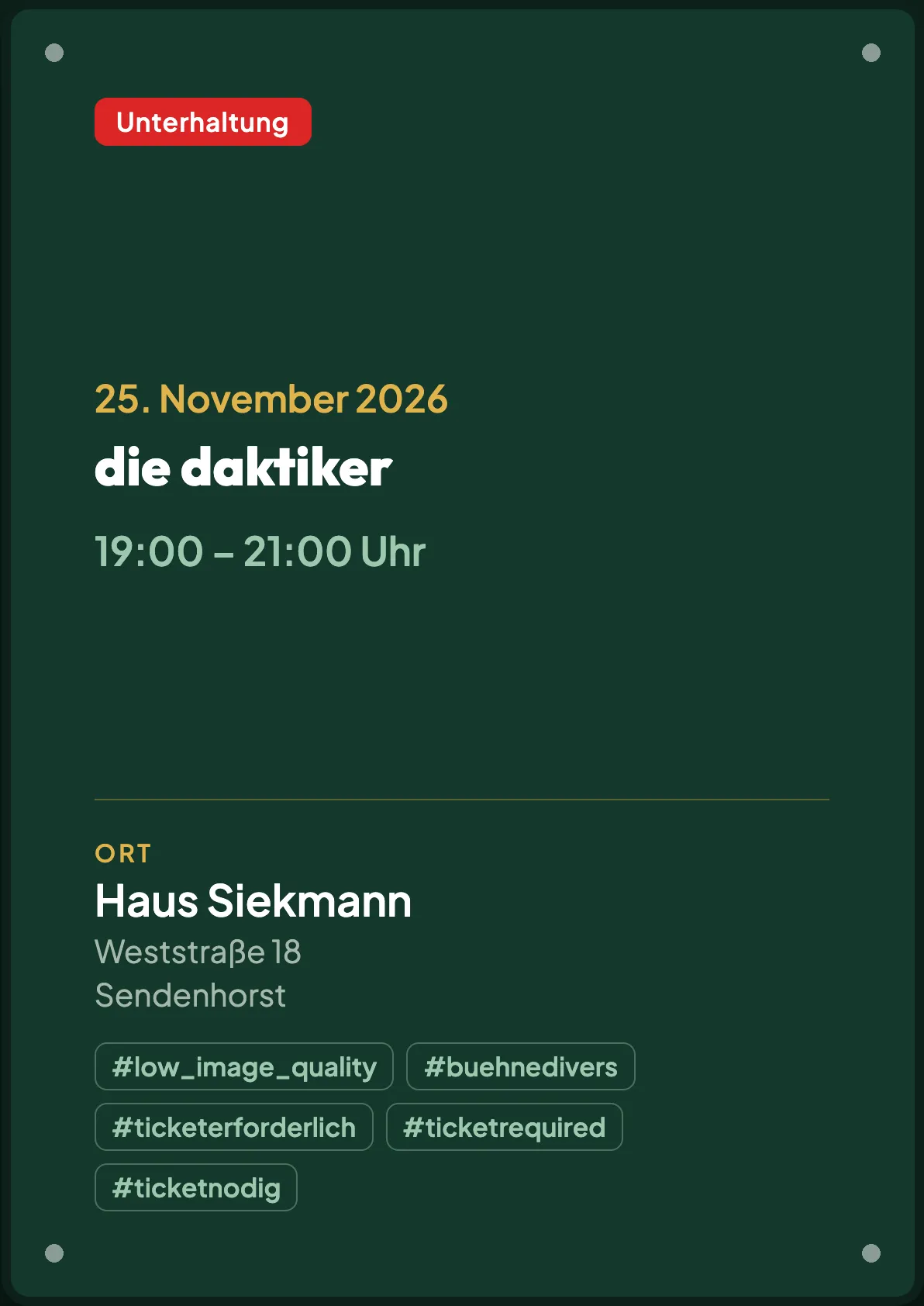 Veranstaltungsflyer