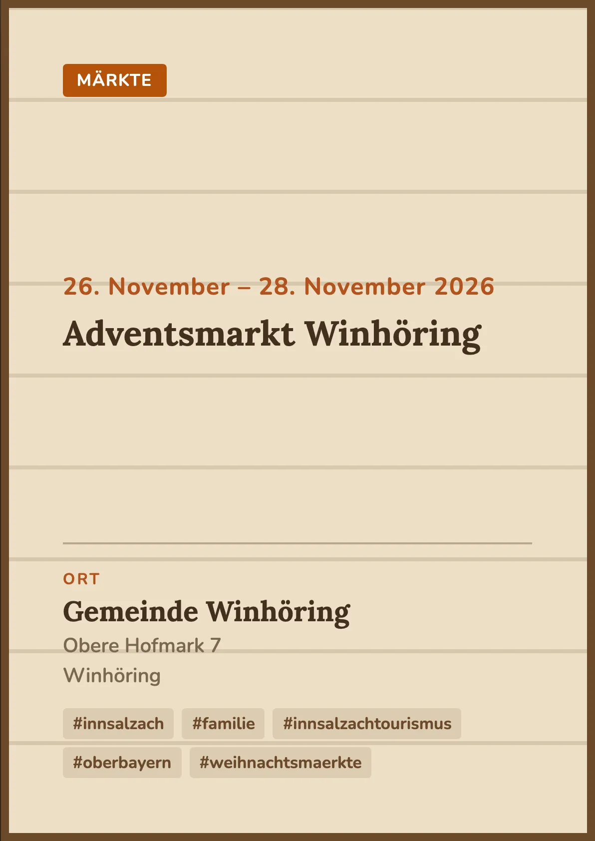 Veranstaltungsflyer